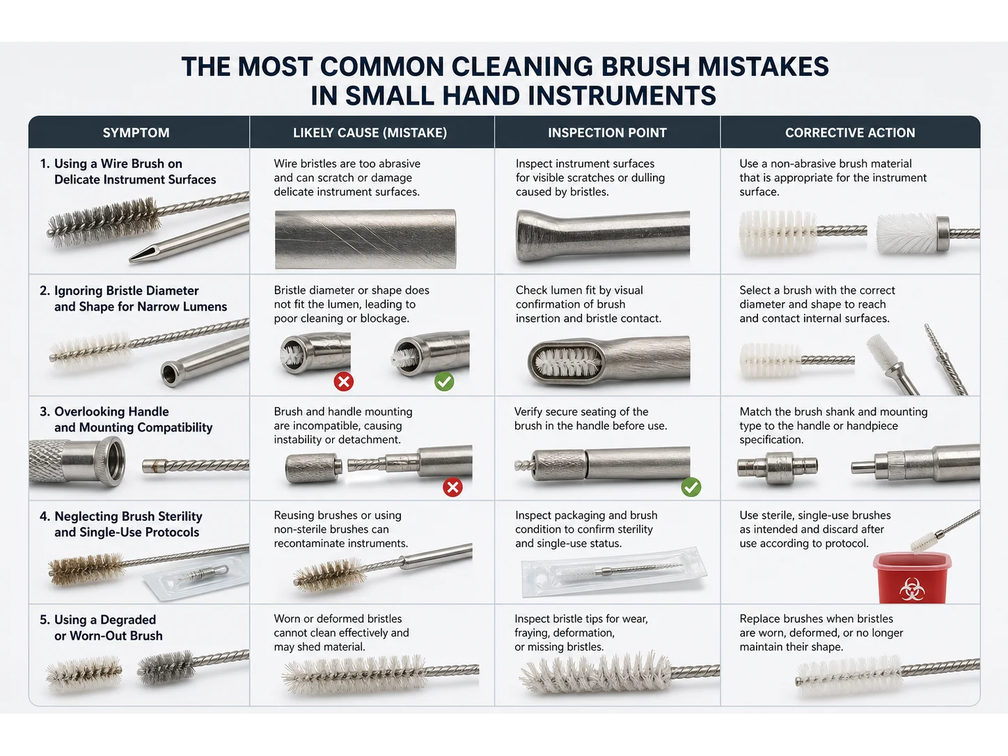 Dental Lab Brush Mistakes on Small Hand Instruments