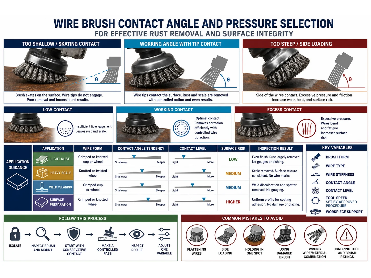 Wire Brush Angle and Pressure for Effective Rust Removal