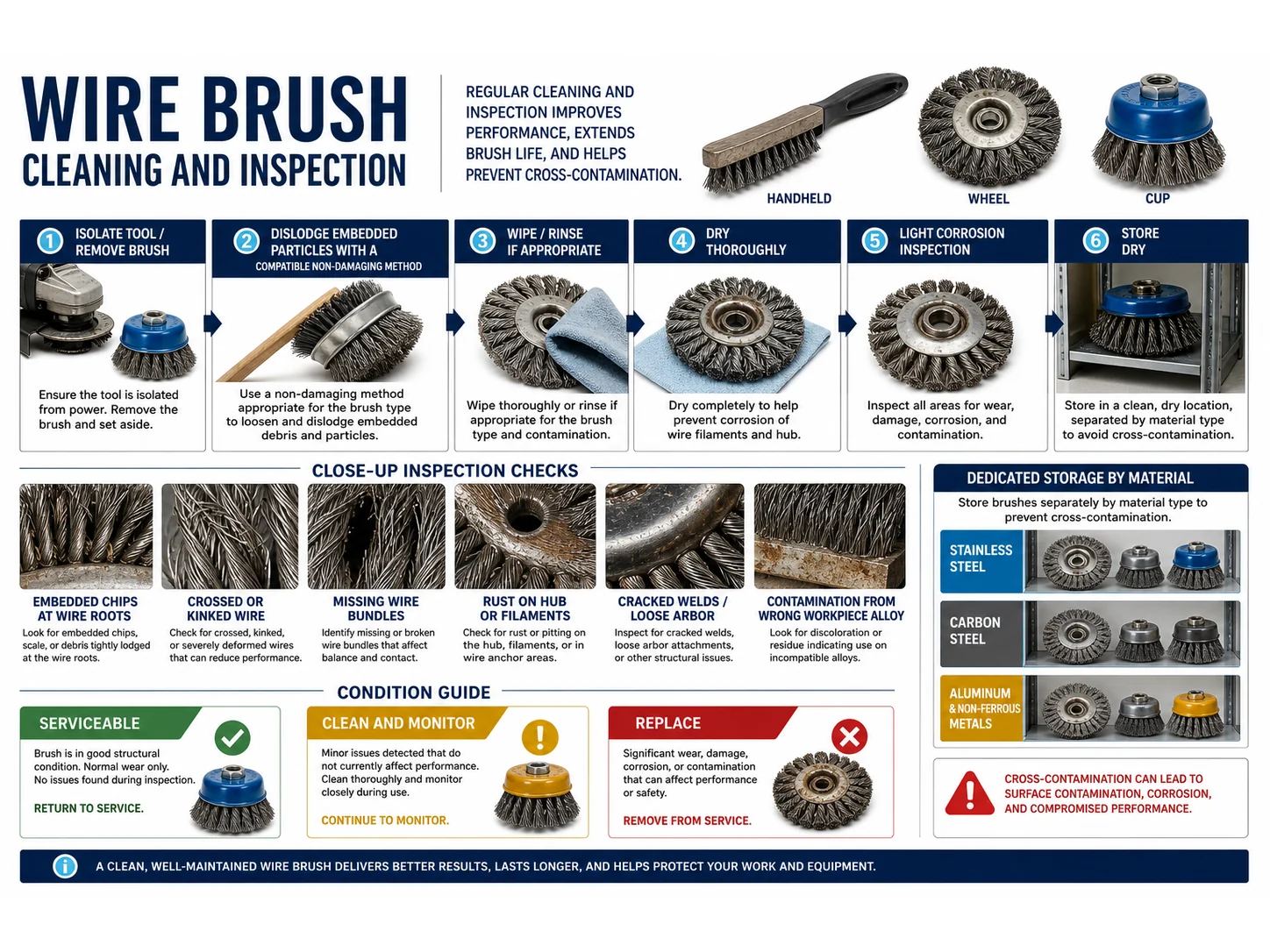 Wire Brush Maintenance: Removing Embedded Particles and Rust