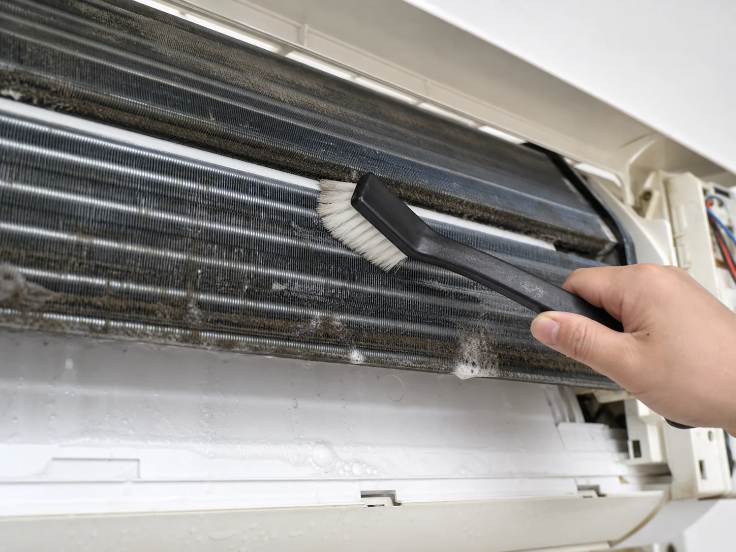 Air Conditioner Evaporator Fin Cleaning