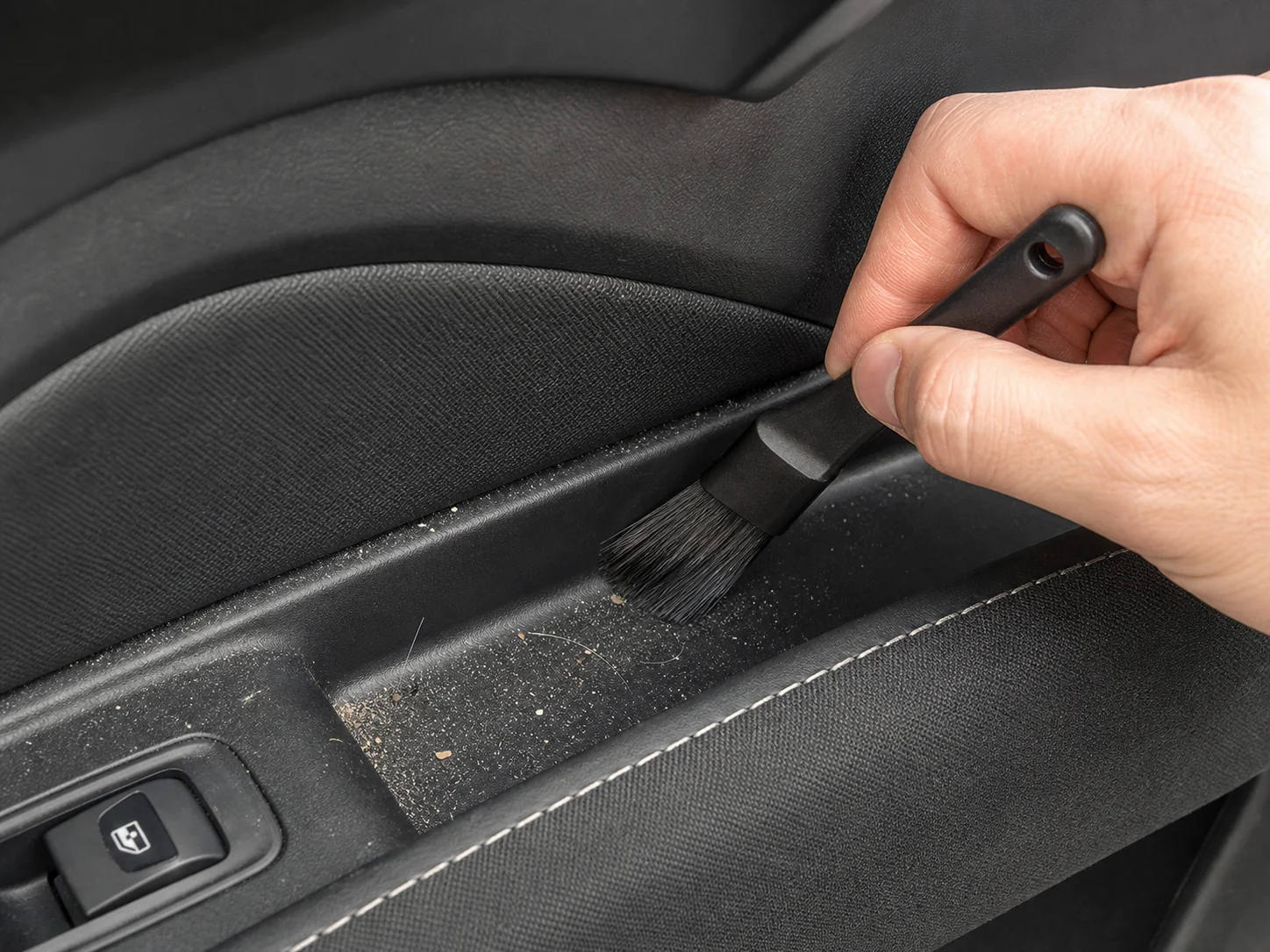 Automotive Interior Crevice Cleaning