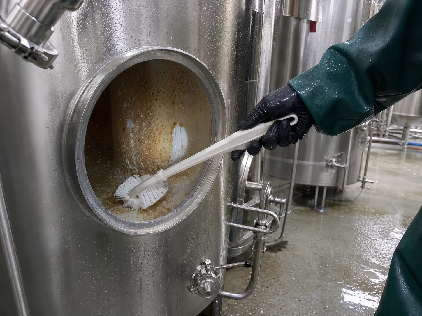 Beer Fermentation Tank Cleaning