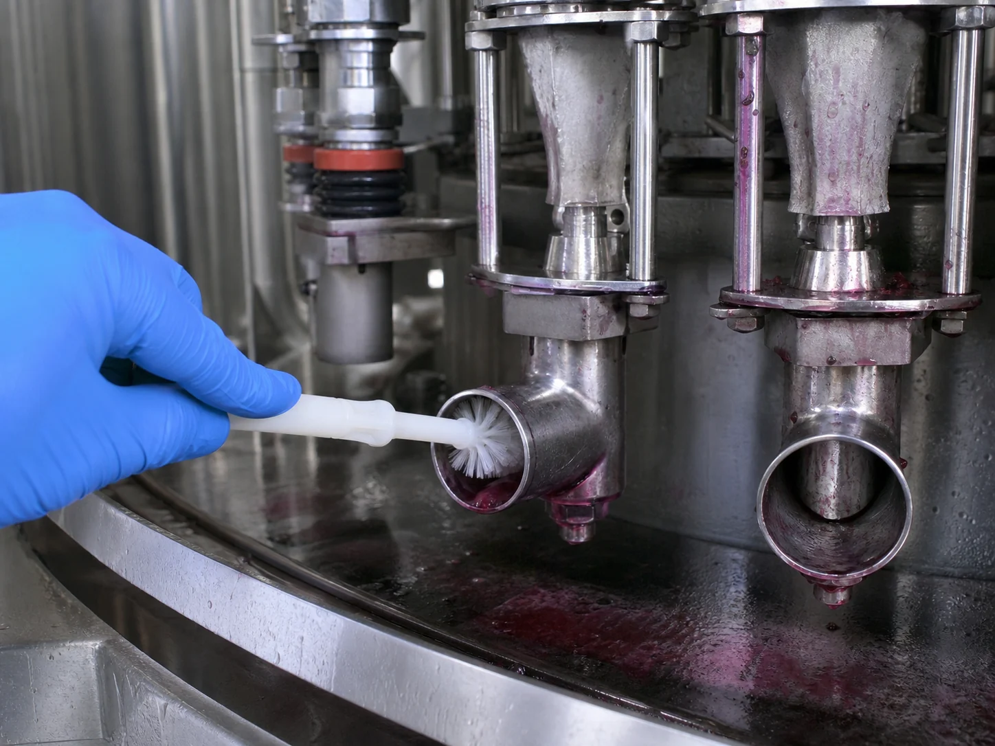 Beverage Filling Valve Cleaning