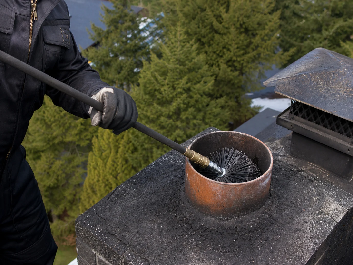 Chimney and Flue Soot Cleaning