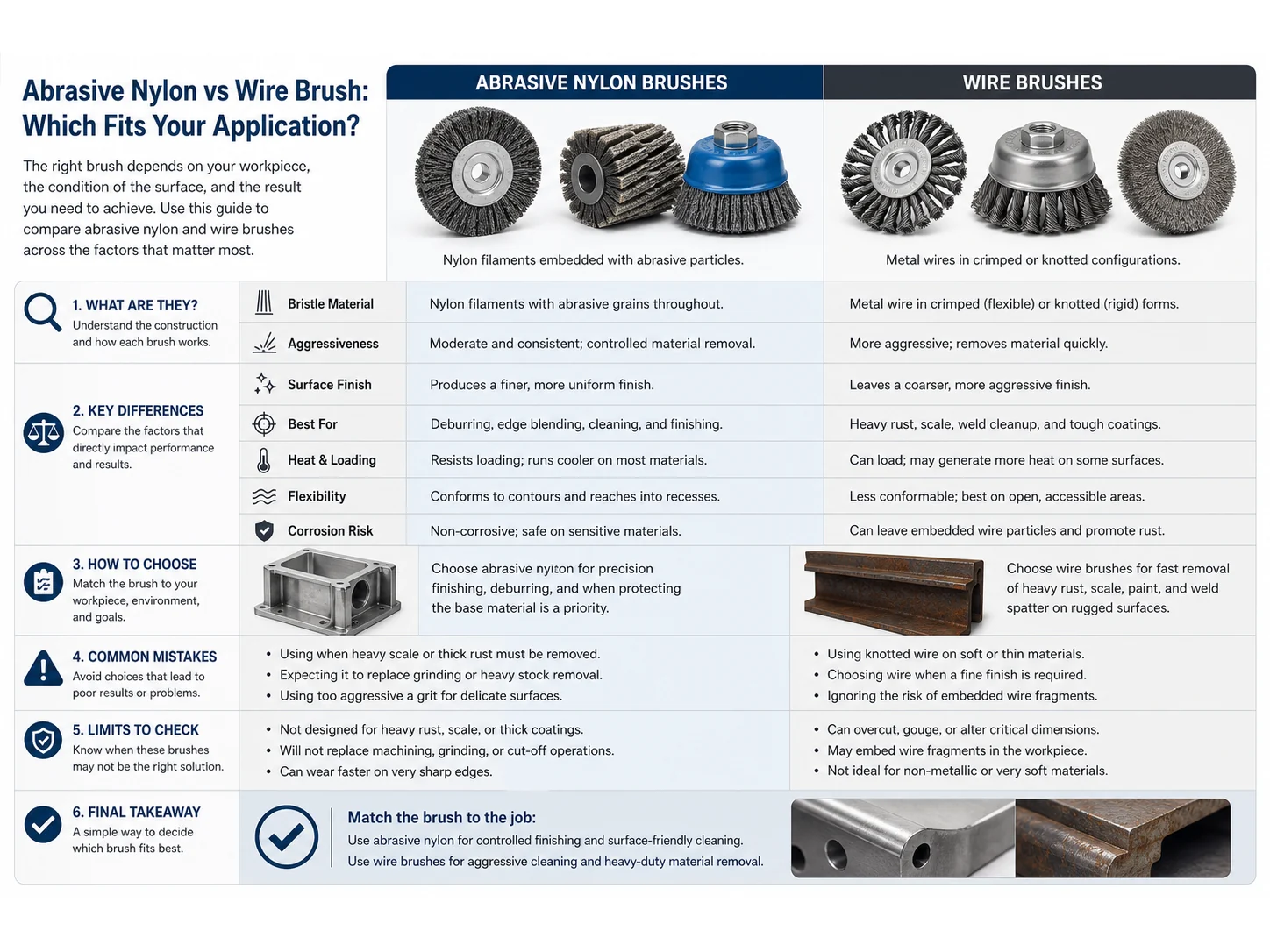Abrasive Nylon vs Wire Brush: Which Fits Your Application?