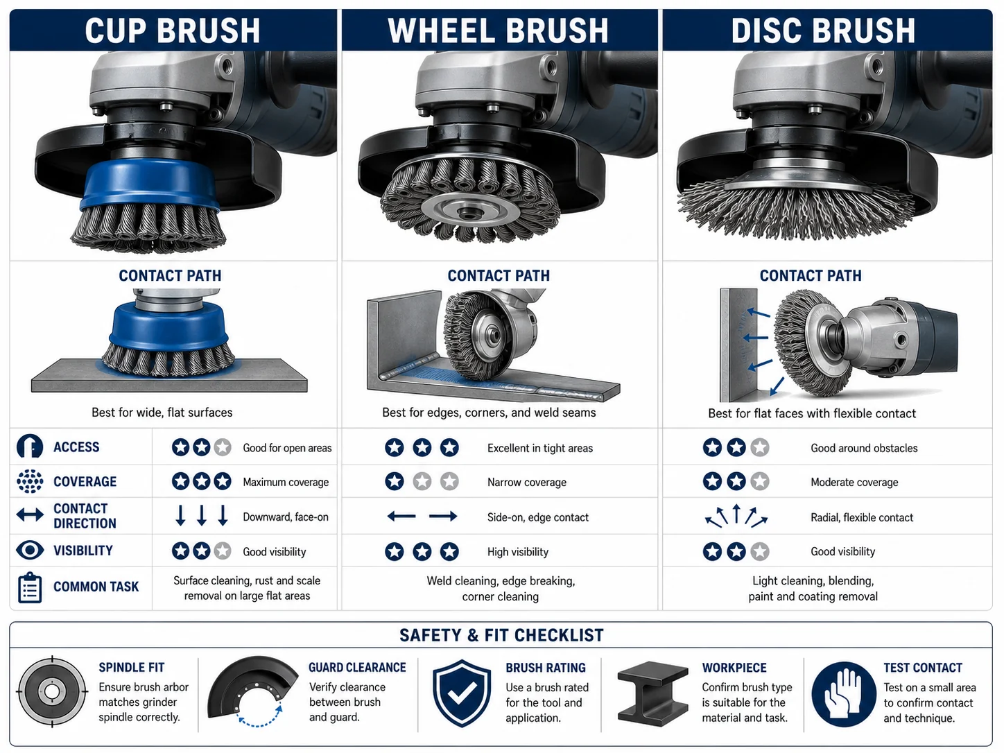 Angle Grinder Brush Selection: Cup vs Wheel vs Disc