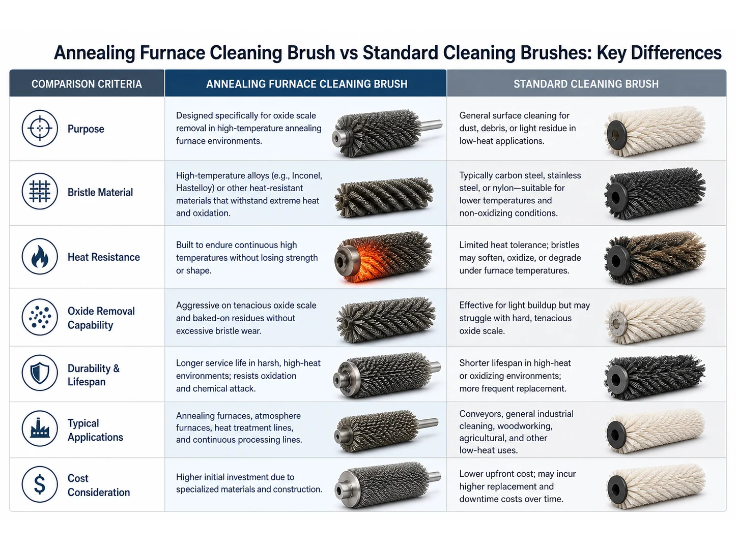 Annealing Furnace Cleaning Brush vs Standard Cleaning Brushes: Which Works Better for Oxide Removal?