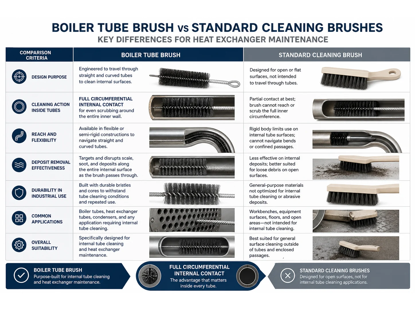 Boiler Tube Brush vs Standard Cleaning Brushes: Which Works Better for Heat Exchanger Maintenance?