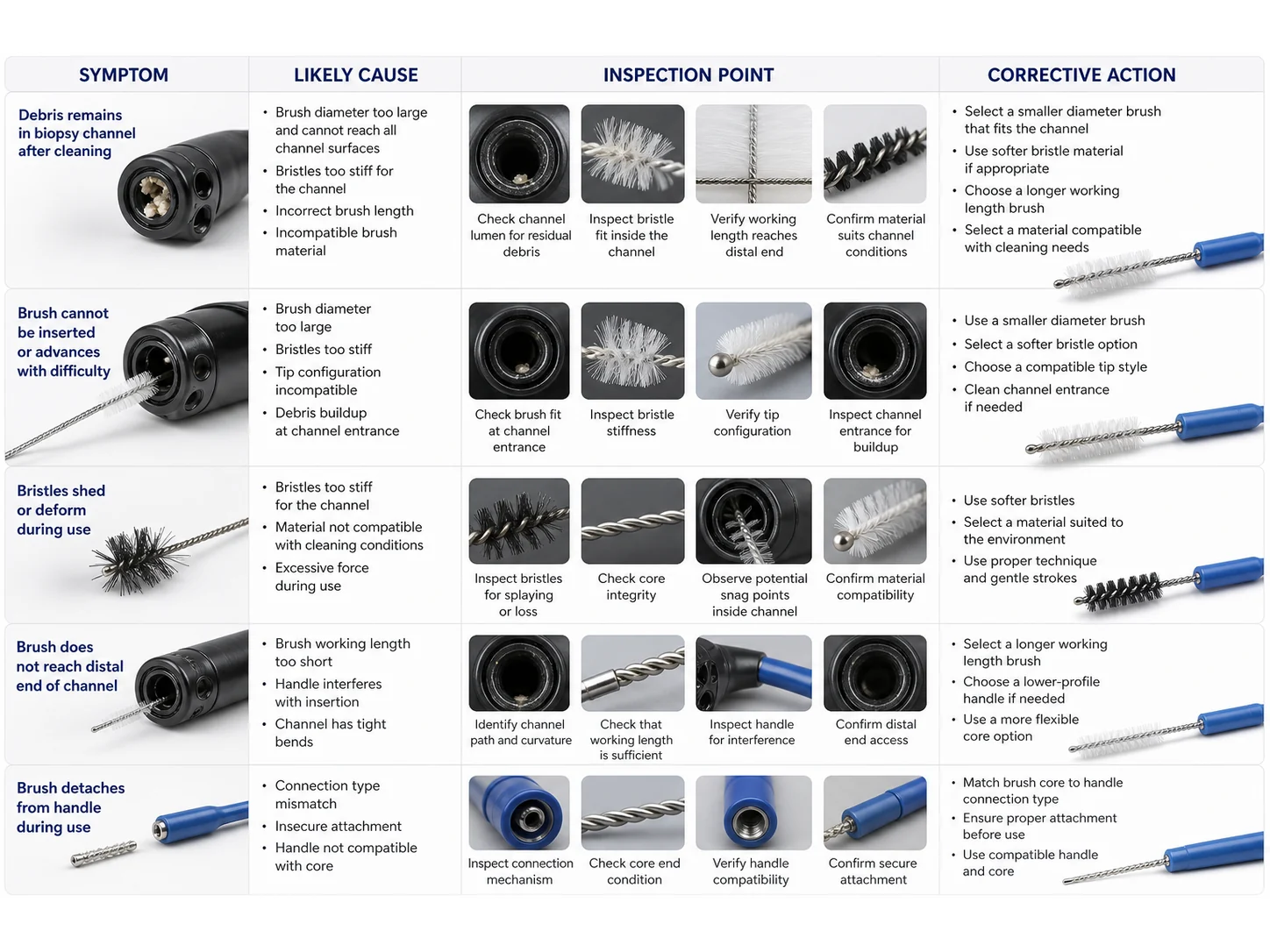 Bronchoscope Cleaning Brush Guide: Materials, Size, and Mistakes for Biopsy Channel Cleaning