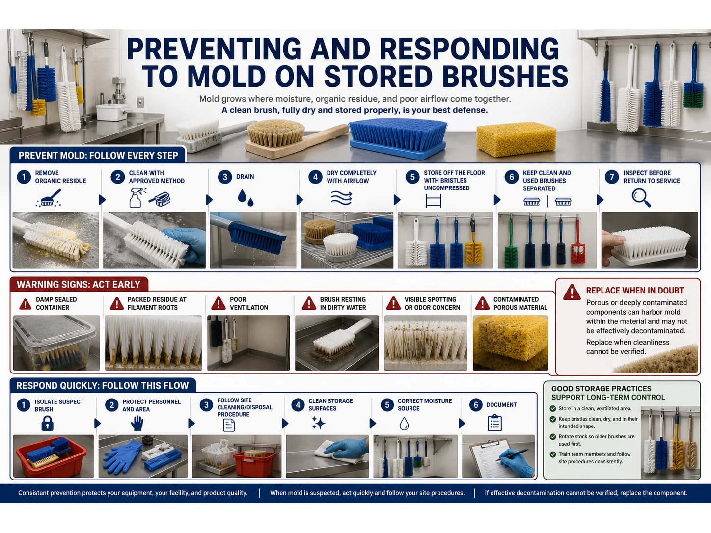 Mold Growth on Brushes: Prevention and Remediation