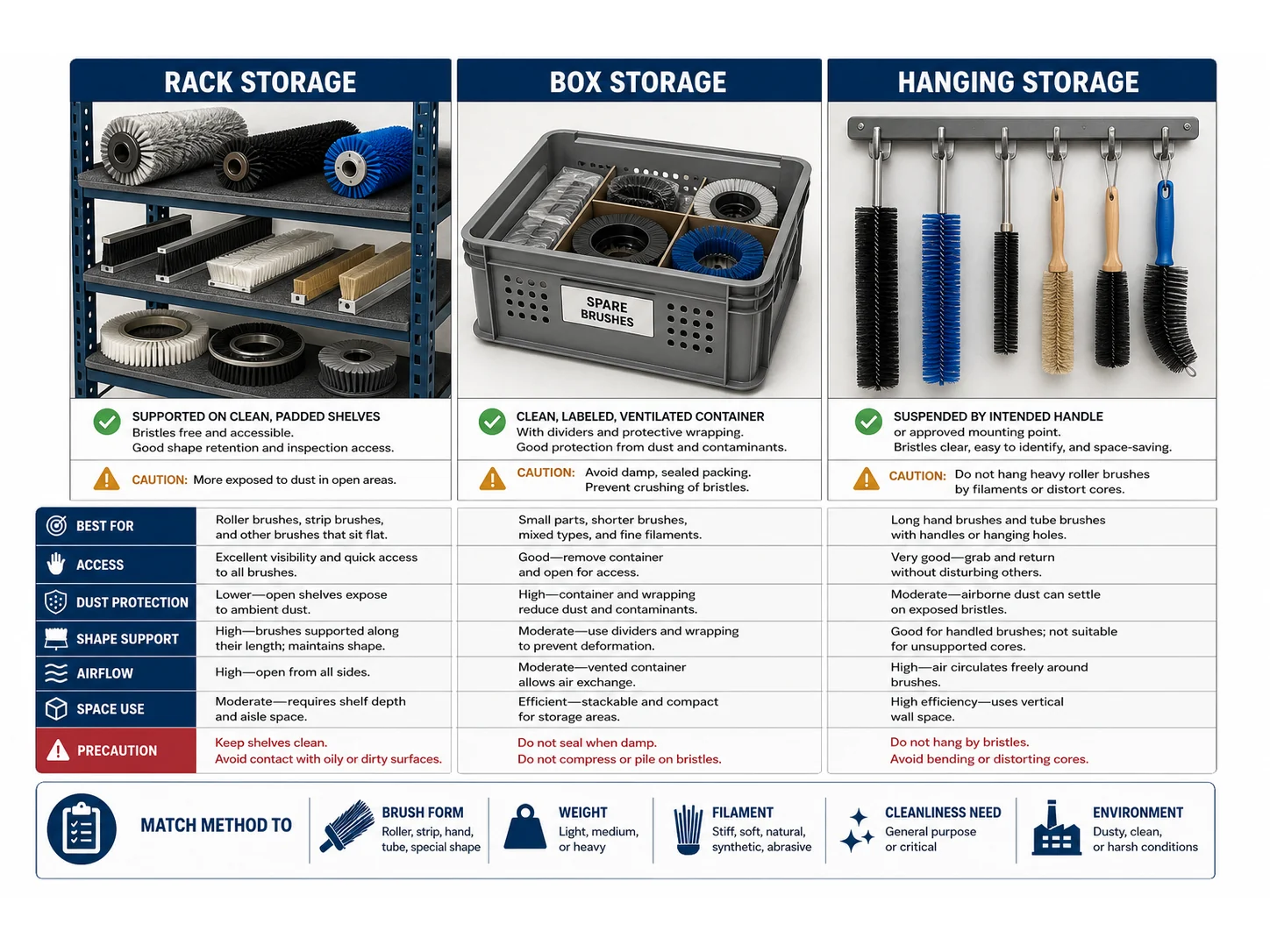 Storing Spare Brushes: Rack vs Box vs Hanging