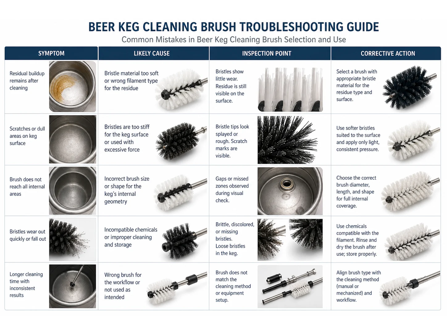 Common Beer Keg Cleaning Brush Mistakes in Small Beverage Channels and How to Avoid Them