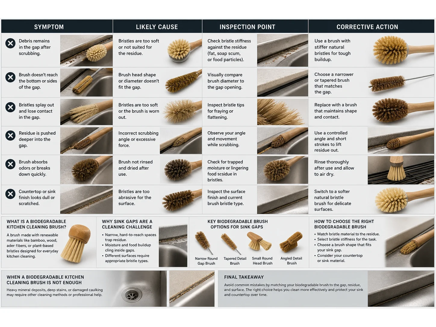 Common Biodegradable Kitchen Cleaning Brush Mistakes in Sink Gaps and How to Avoid Them