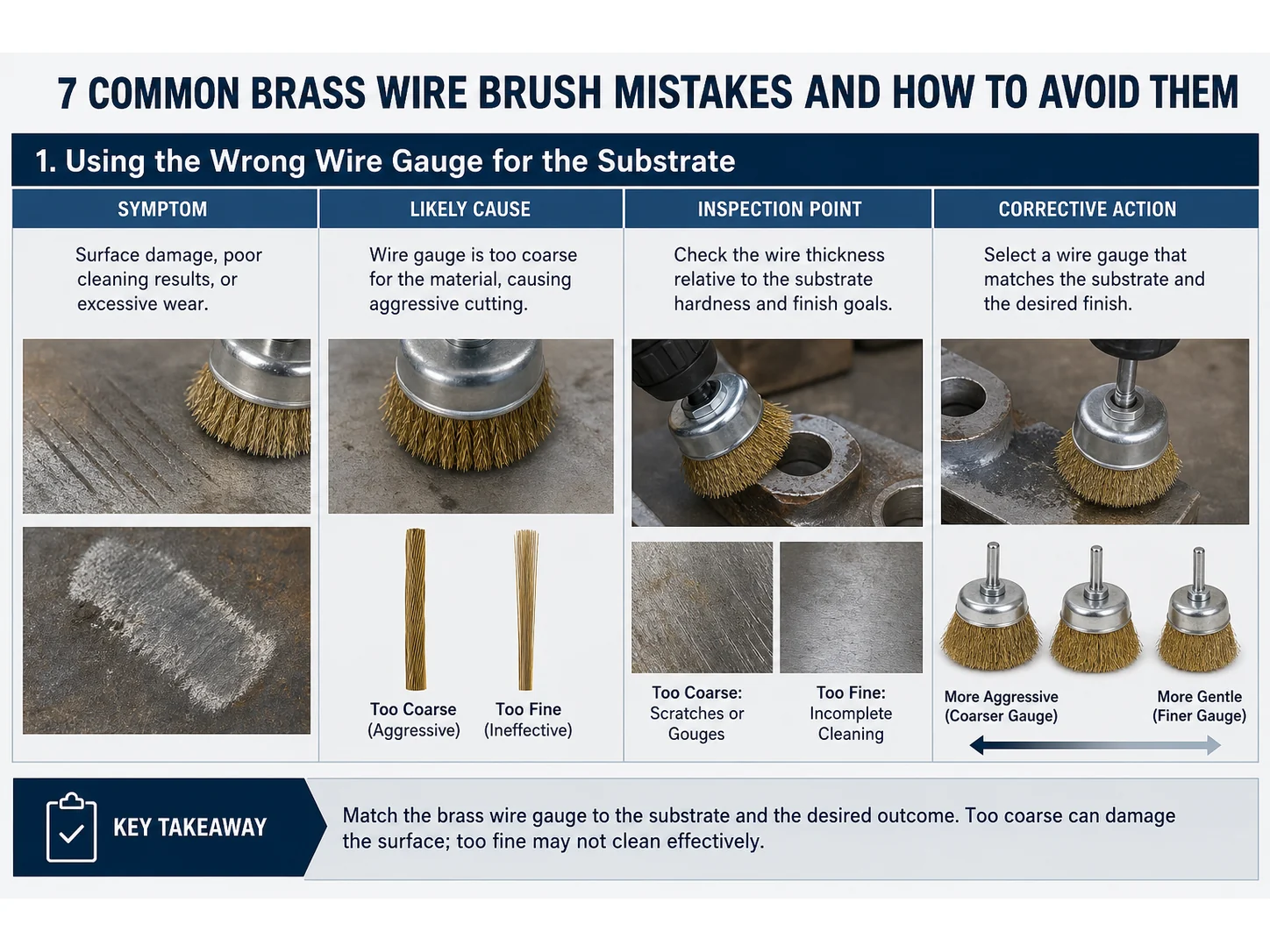 Common Brass Wire Brush Mistakes in Drill and Grinder Attachments and How to Avoid Them