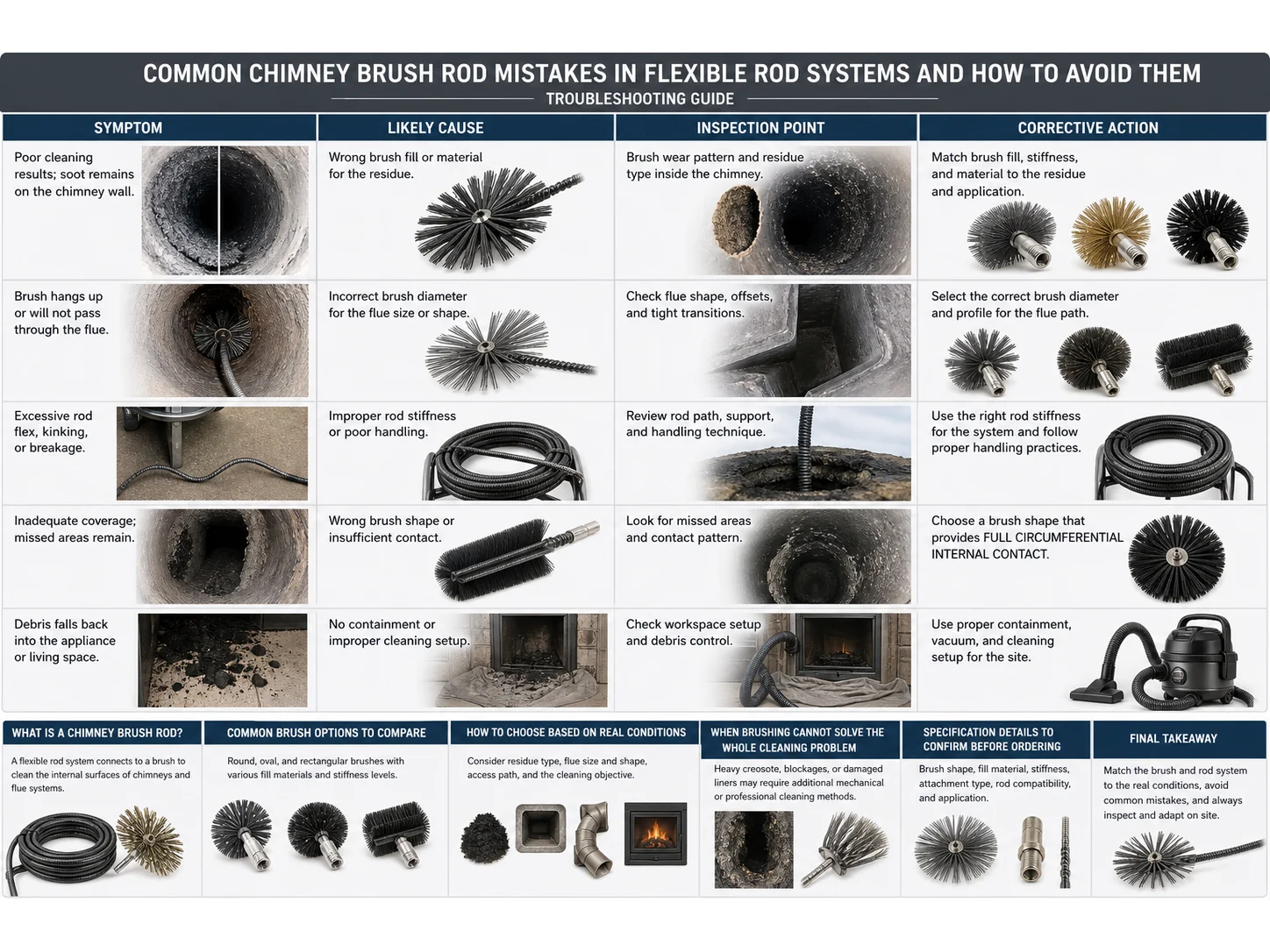 Common Chimney Brush Rod Mistakes in Flexible Rod Systems and How to Avoid Them