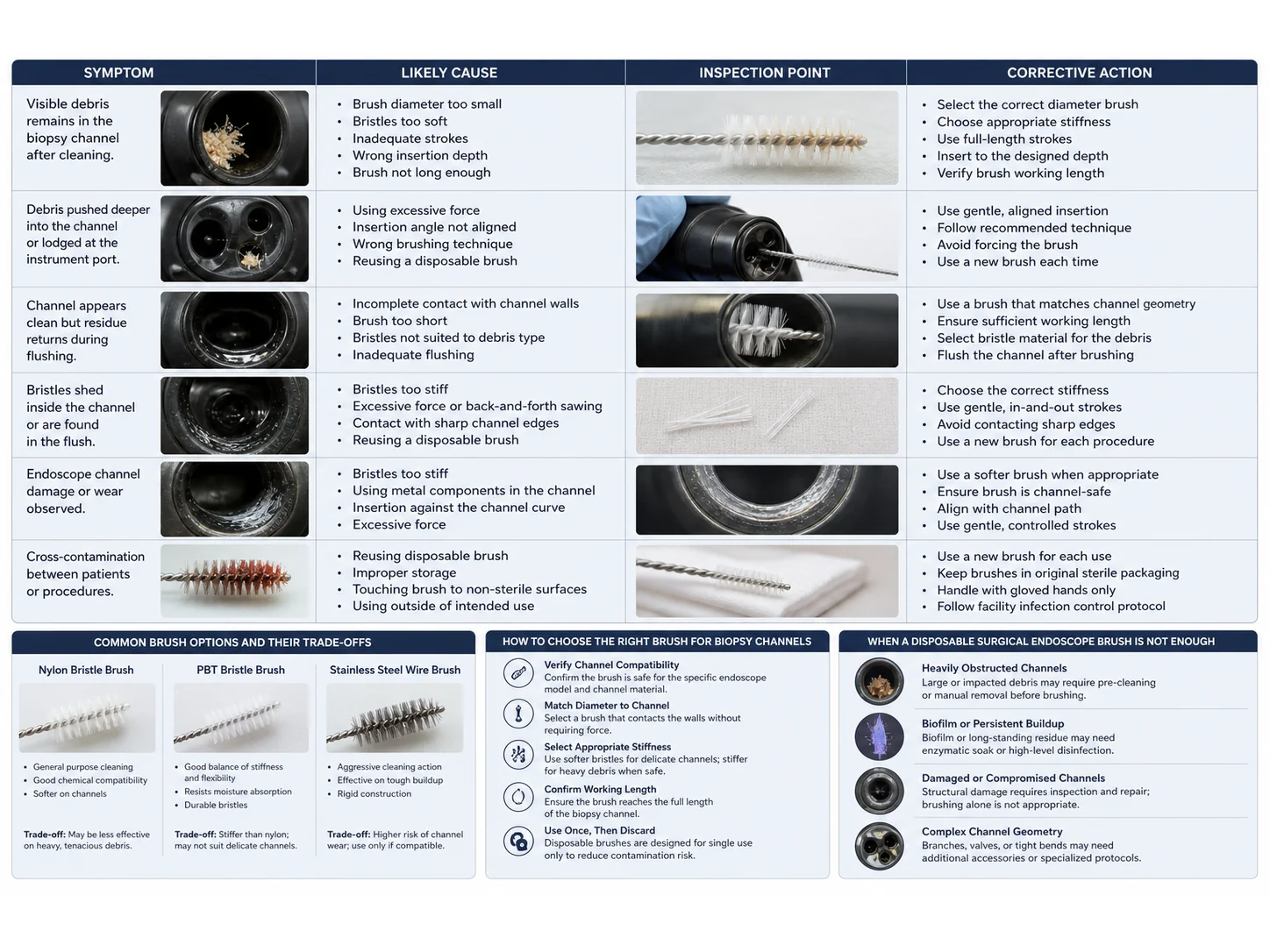 Common Disposable Surgical Endoscope Brush Mistakes in Biopsy Channel Cleaning and How to Avoid Them