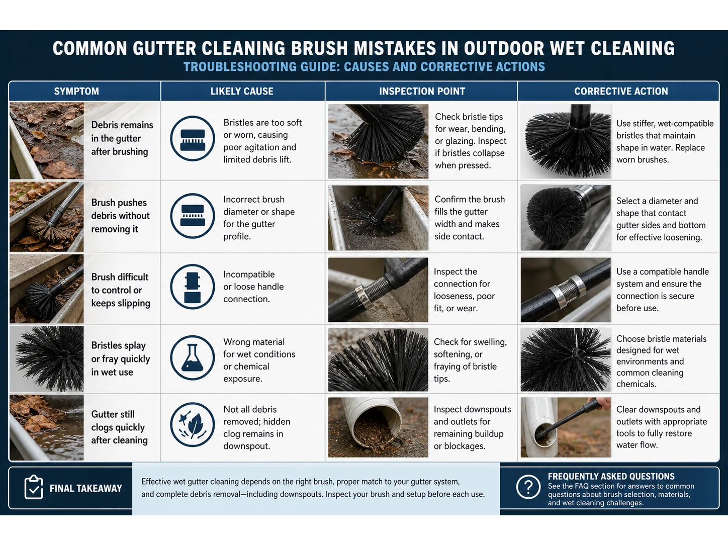 Common Gutter Cleaning Brush Mistakes in Outdoor Wet Cleaning and How to Avoid Them