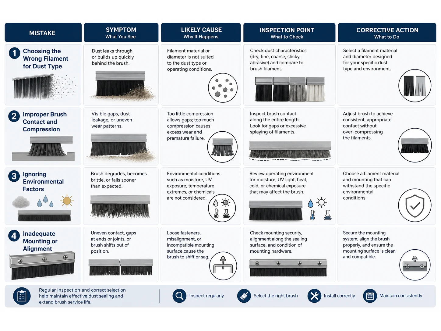 Common Machine Guard Strip Brush Mistakes in Dust Sealing and How to Avoid Them