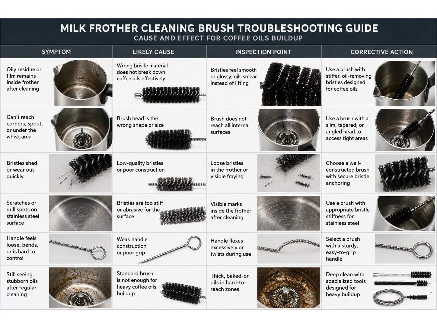 Common Milk Frother Cleaning Brush Mistakes in Coffee Oils and How to Avoid Them