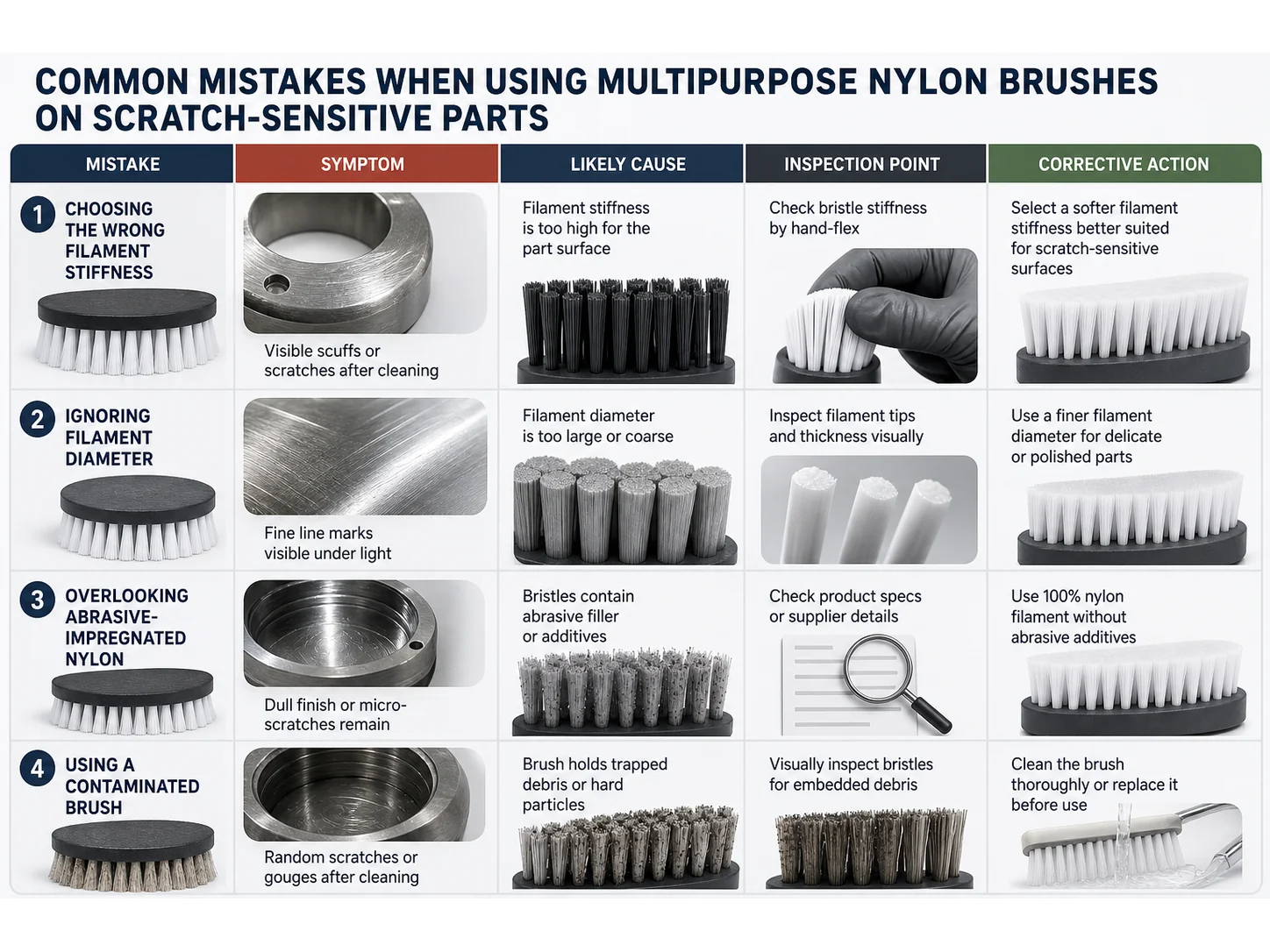 Common Multipurpose Nylon Cleaning Brush Mistakes in Scratch-Sensitive Parts and How to Avoid Them