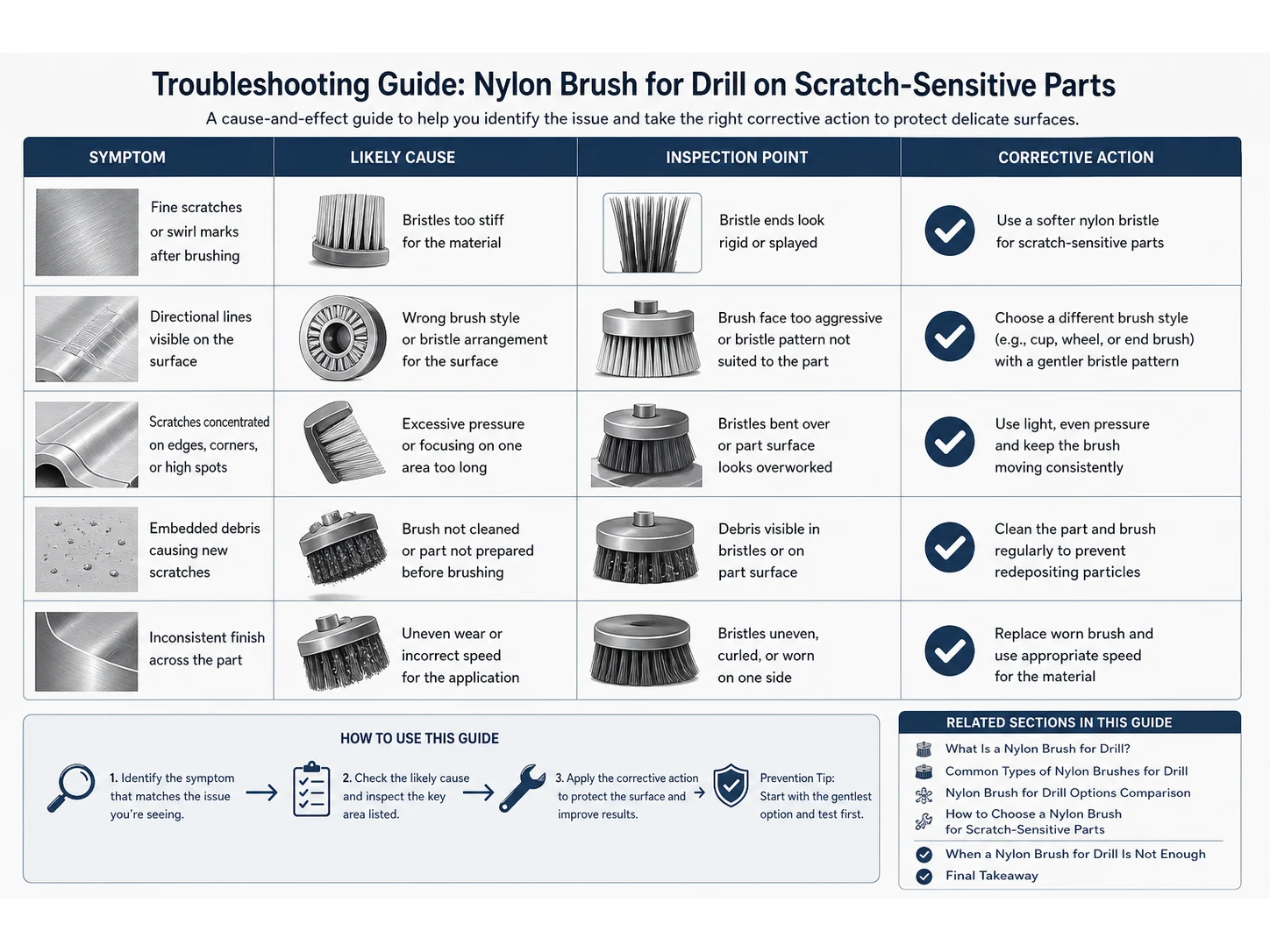 Common Nylon Brush for Drill Mistakes in Scratch-Sensitive Parts and How to Avoid Them