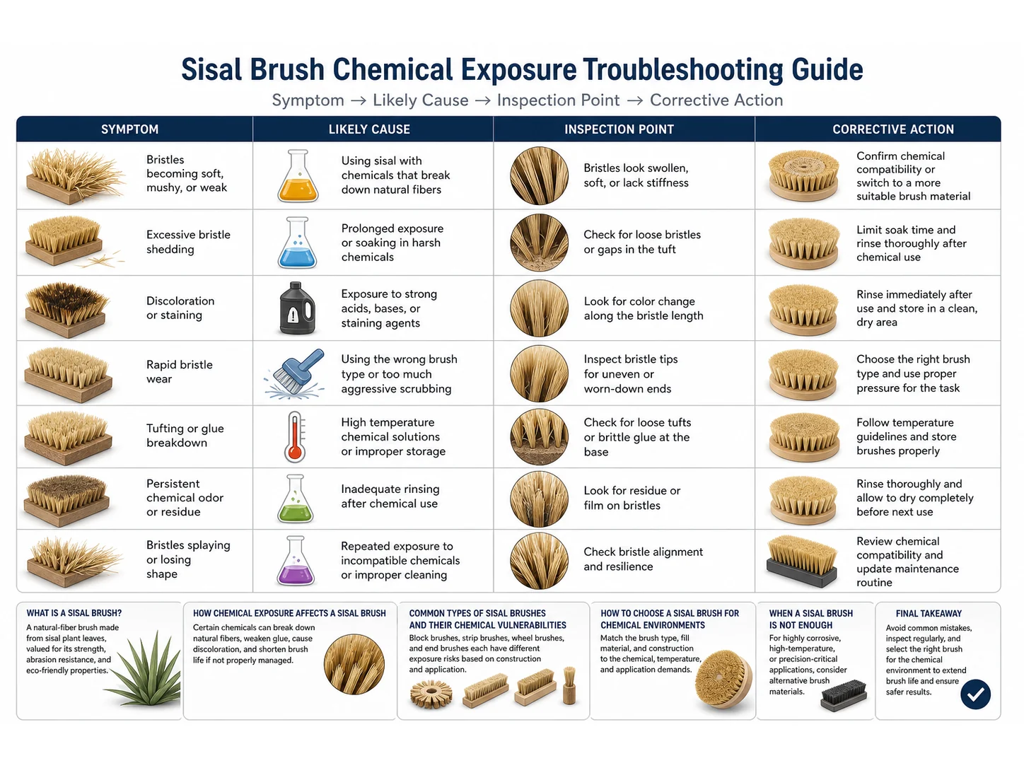 Common Sisal Brush Mistakes in Chemical Exposure and How to Avoid Them cleaning brush guide