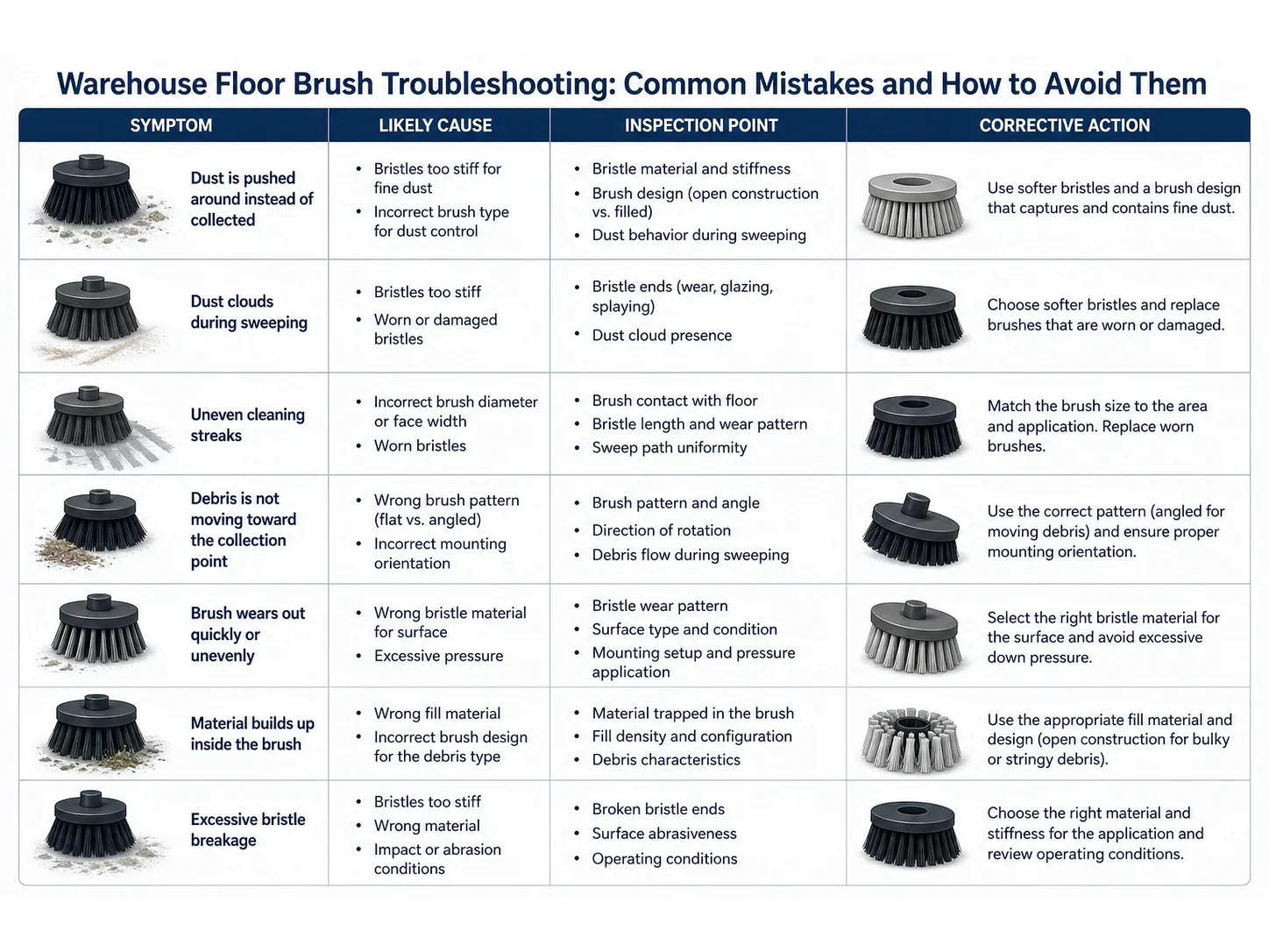 Common Warehouse Floor Brush Mistakes in Warehouse Dust and How to Avoid Them