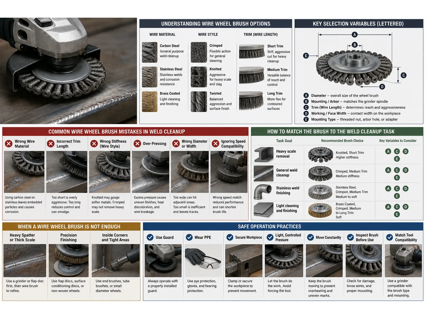 Common Wire Wheel Brush for Angle Grinder Mistakes in Weld Cleanup and How to Avoid Them
