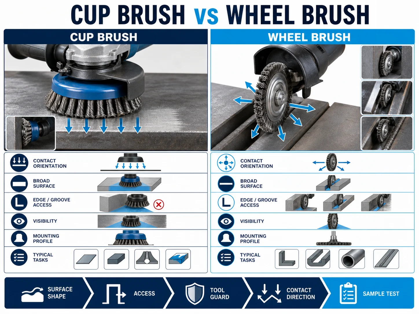 Cup Brush vs Wheel Brush: Which One to Use