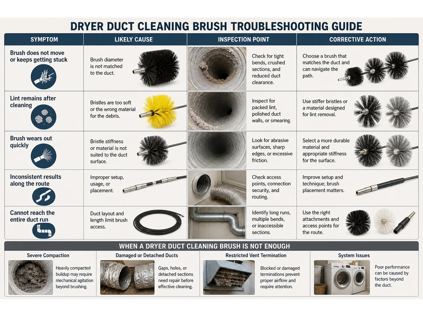 Dryer Duct Cleaning Brush Guide: Materials, Size, and Mistakes for Dryer Ducts