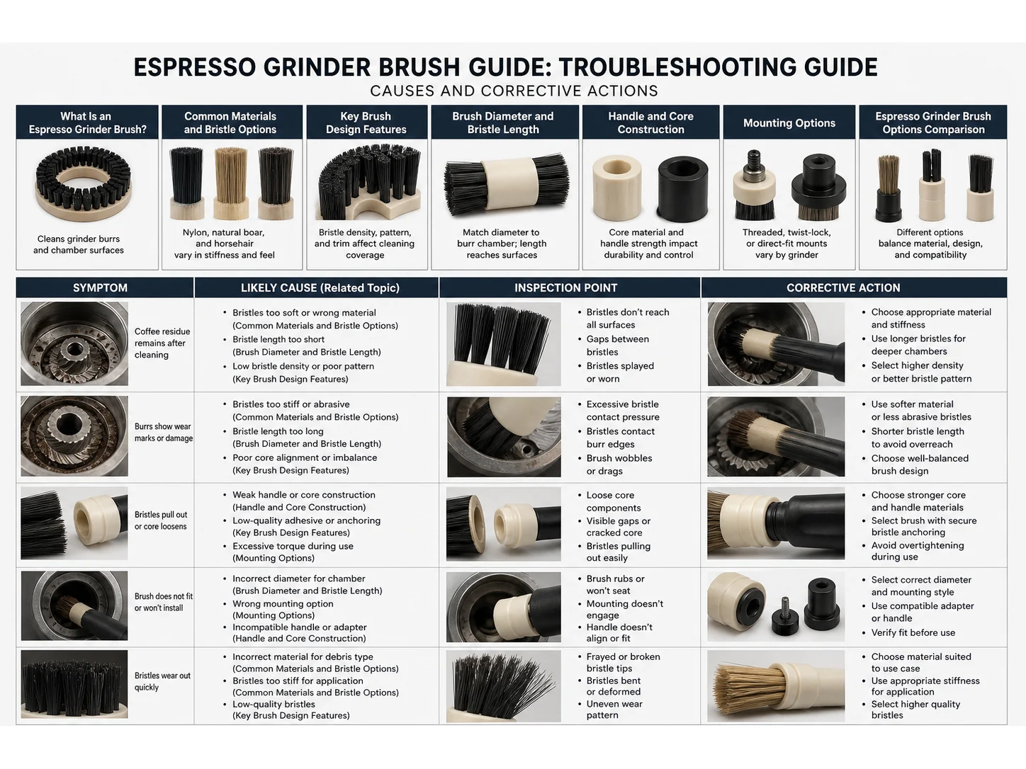 Espresso Grinder Brush Guide: Materials, Size, and Mistakes for Espresso Machines