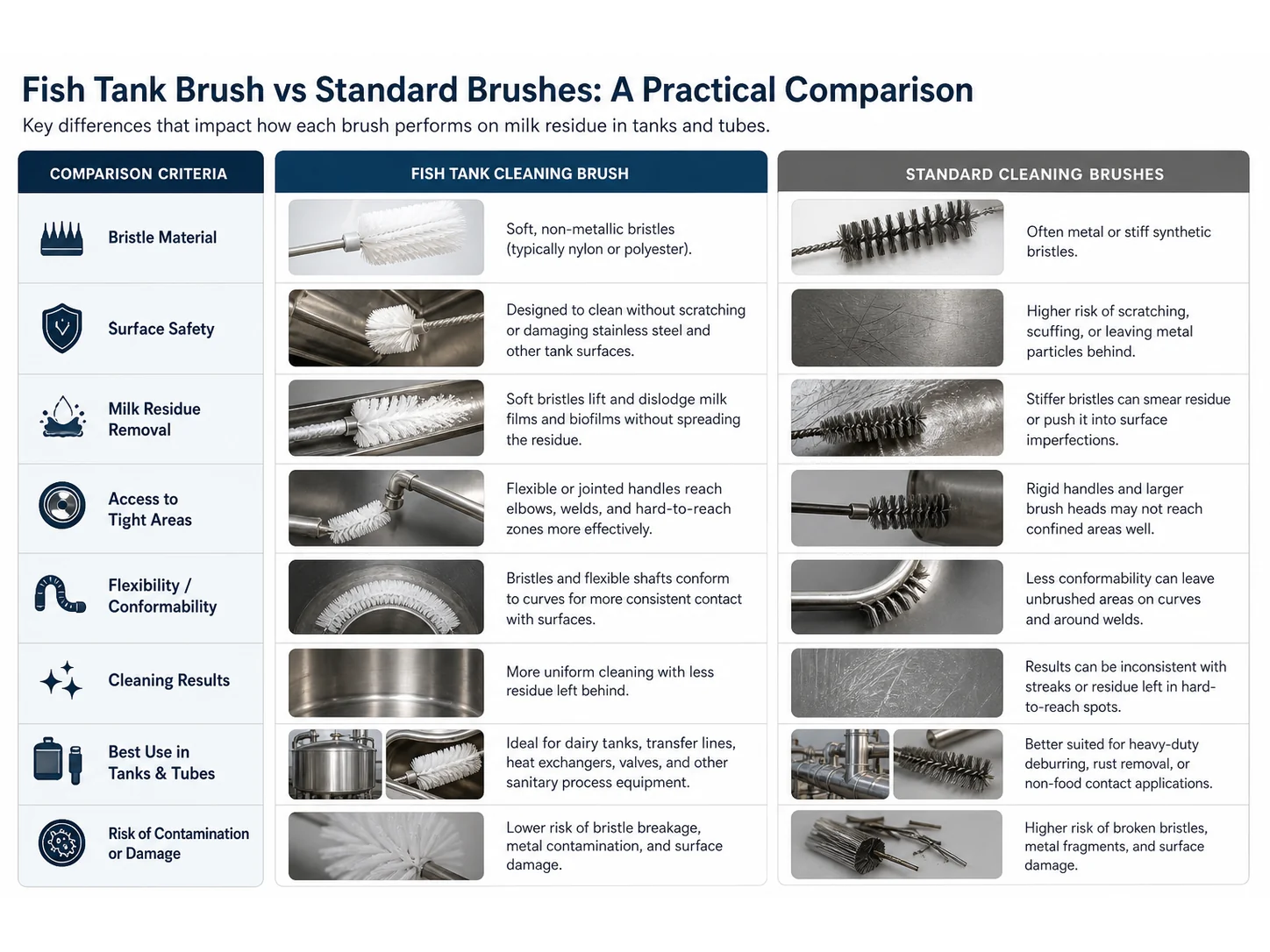 Fish Tank Cleaning Brush vs Standard Cleaning Brushes: Which Works Better for Milk Residue?