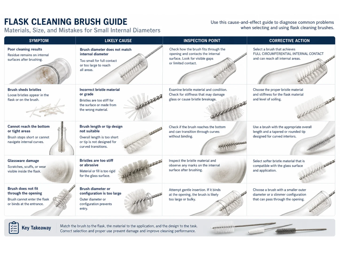Flask Cleaning Brush Guide: Materials, Size, and Mistakes for Small Internal Diameters
