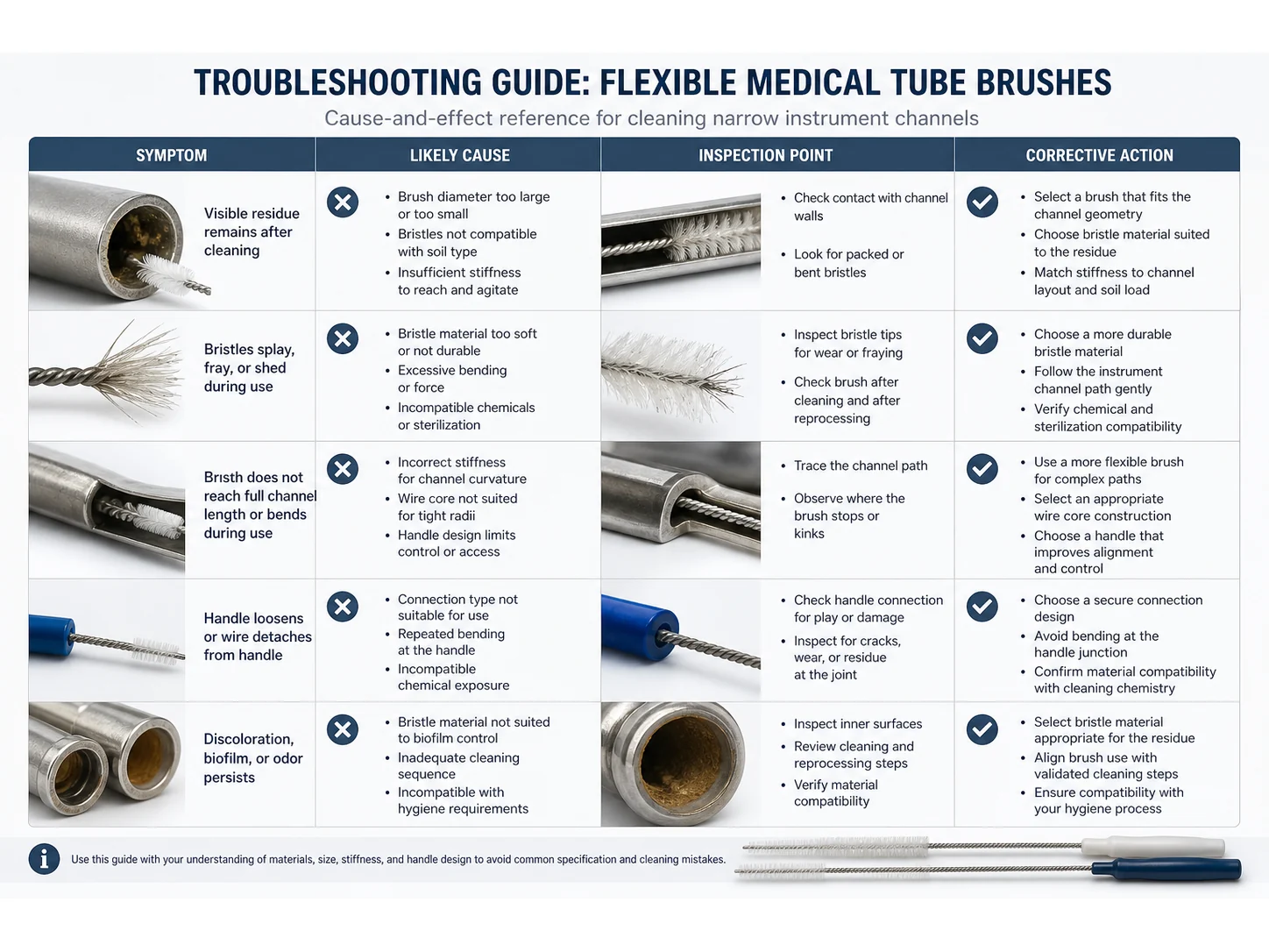 Flexible Medical Tube Brush Guide: Materials, Size, and Mistakes for Narrow Instrument Channels