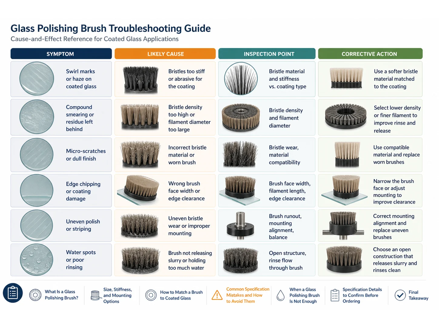 Glass Polishing Brush Guide: Materials, Size, and Mistakes for Coated Glass