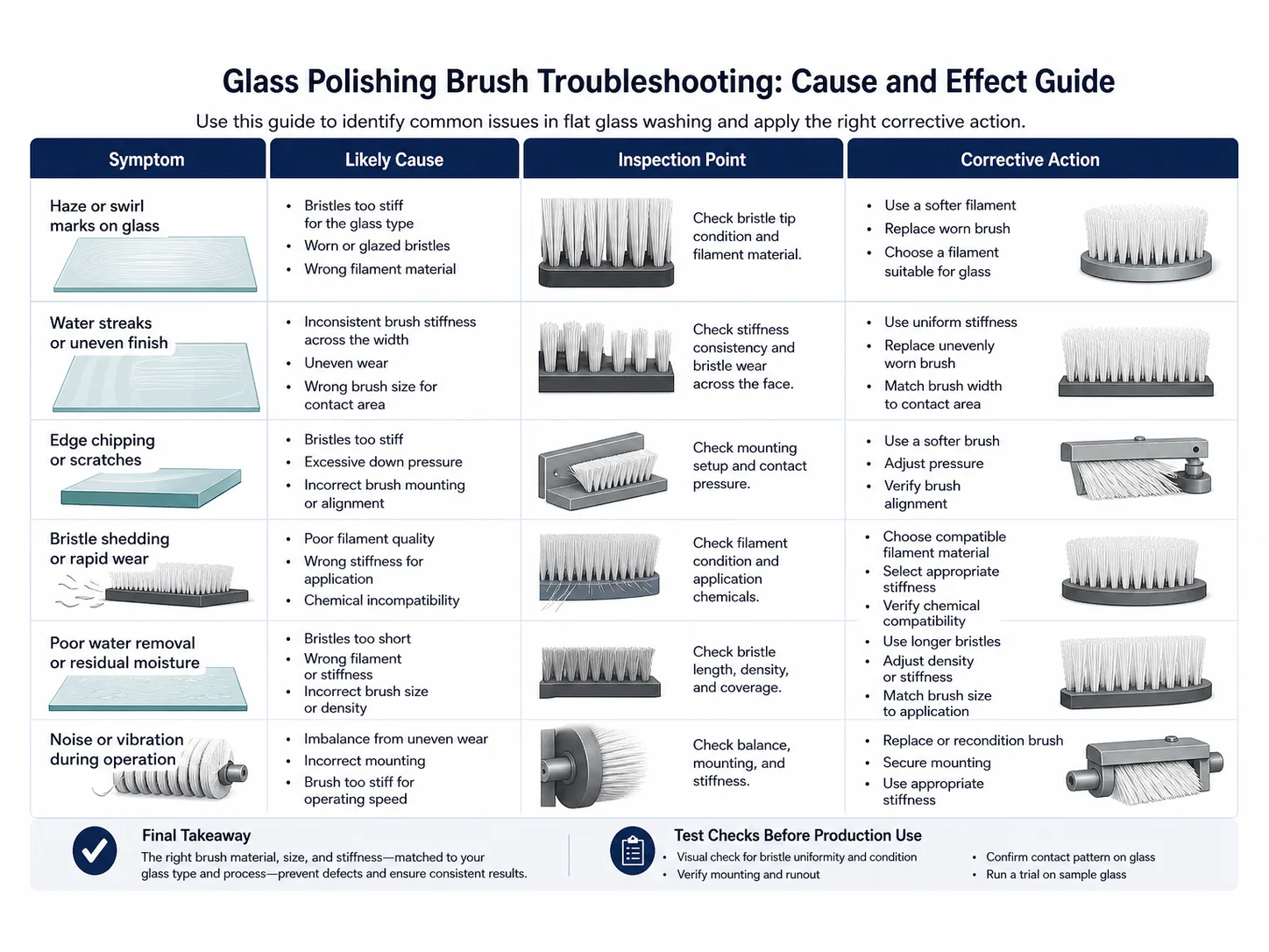 Glass Polishing Brush Guide: Materials, Size, and Mistakes for Flat Glass Washing