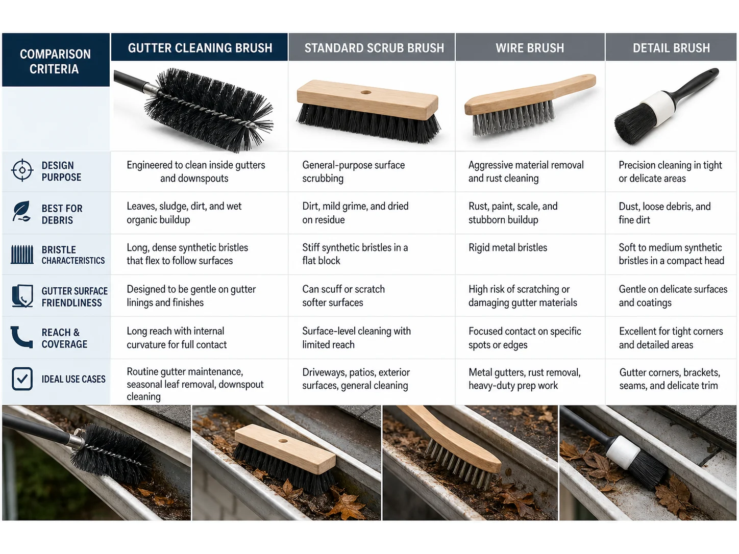 Gutter Cleaning Brush vs Standard Cleaning Brushes: Which Works Better for Leaf and Sludge Buildup?