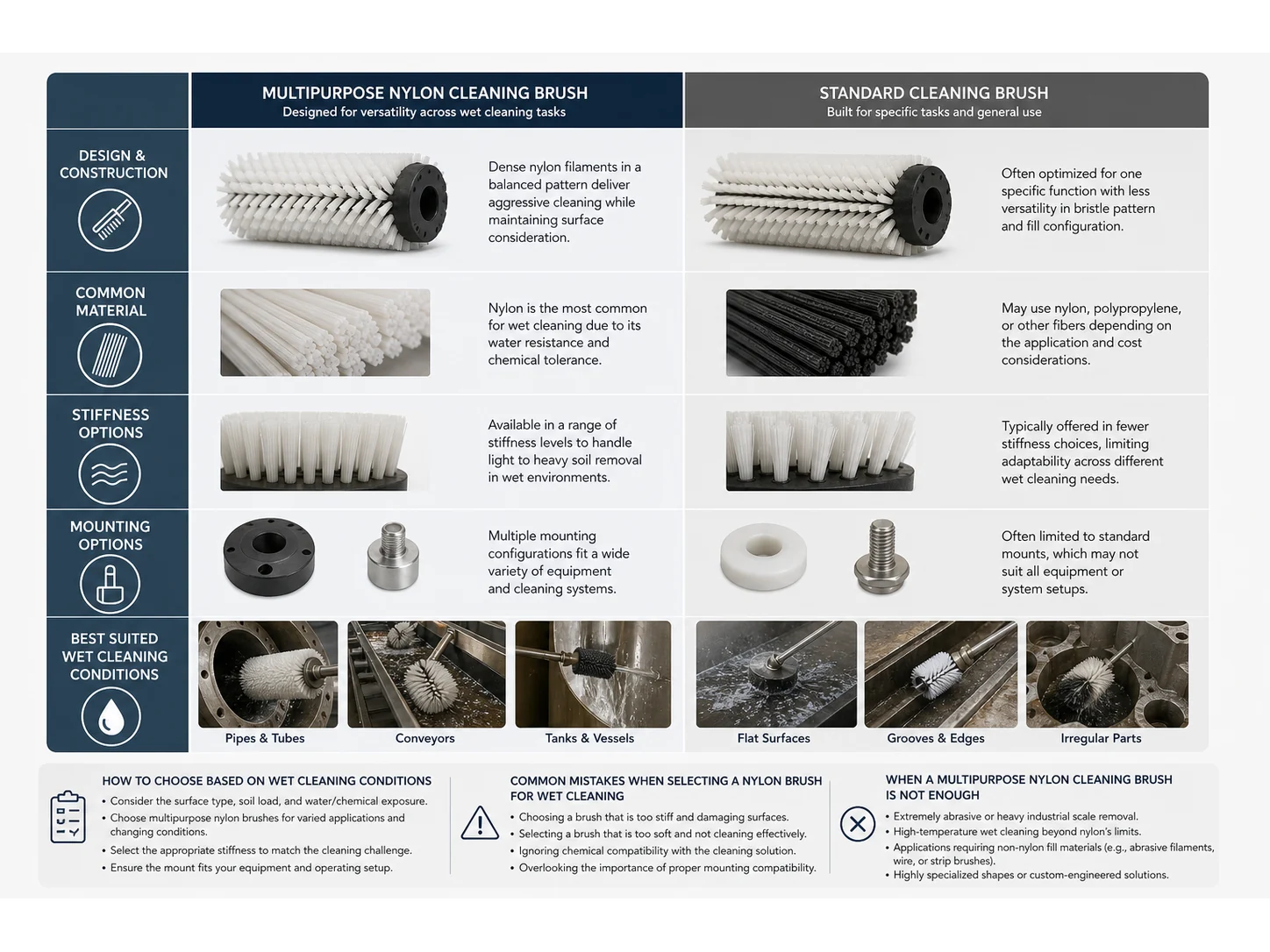 Multipurpose Nylon Cleaning Brush vs Standard Cleaning Brushes: Which Works Better for Wet Cleaning? cleaning brush guide