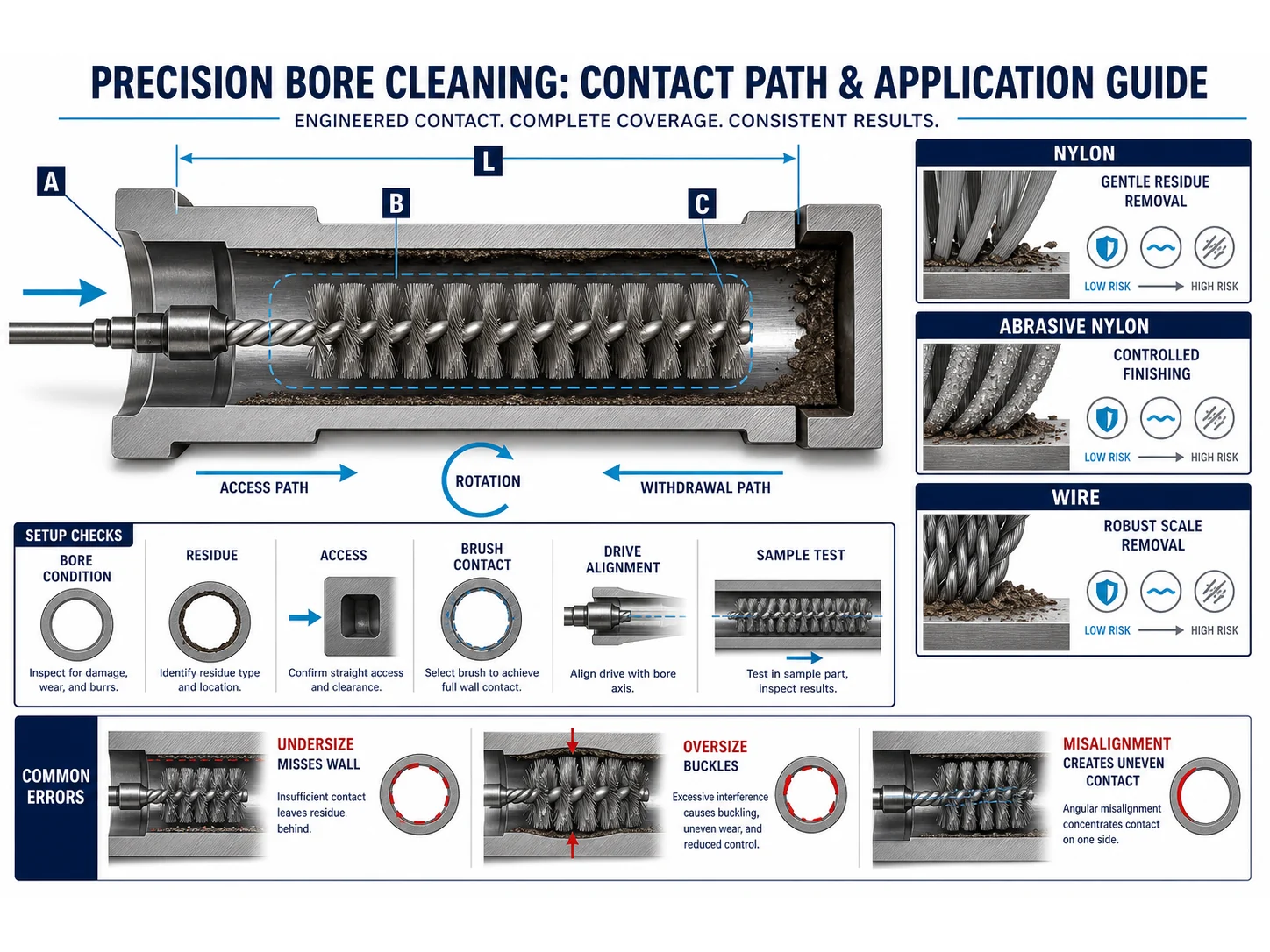 Precision Bore Cleaning Brush Selection for Industrial Tubes and Components