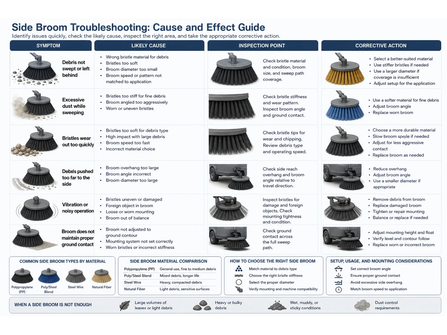 Side Broom Guide: Materials, Size, and Mistakes for Outdoor Debris