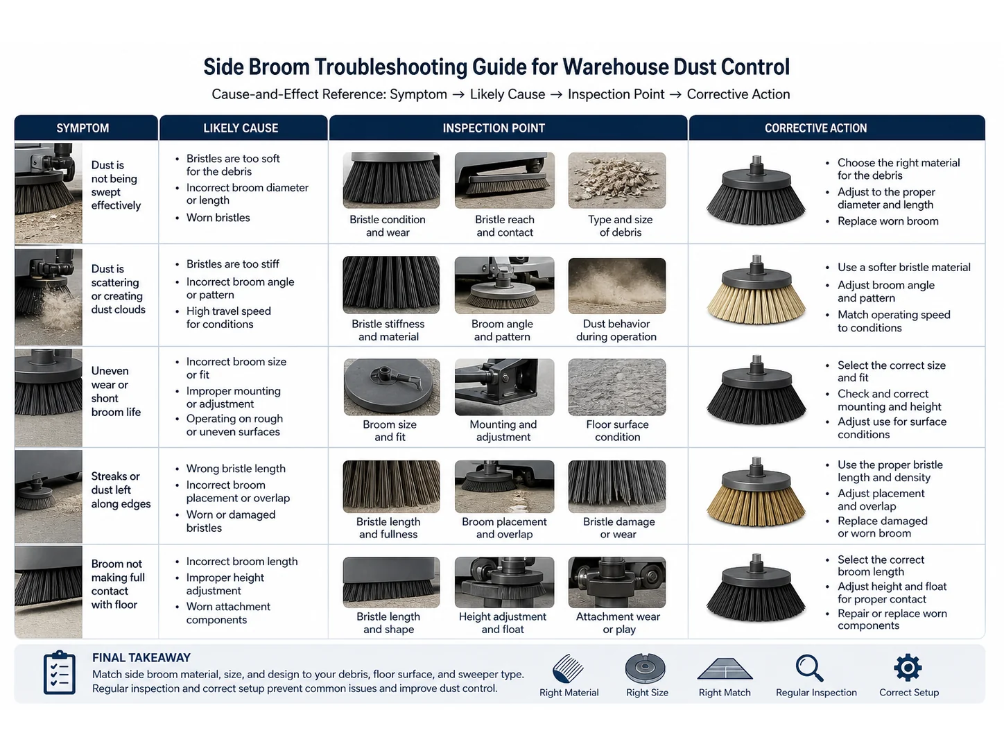 Side Broom Guide: Materials, Size, and Mistakes for Warehouse Dust