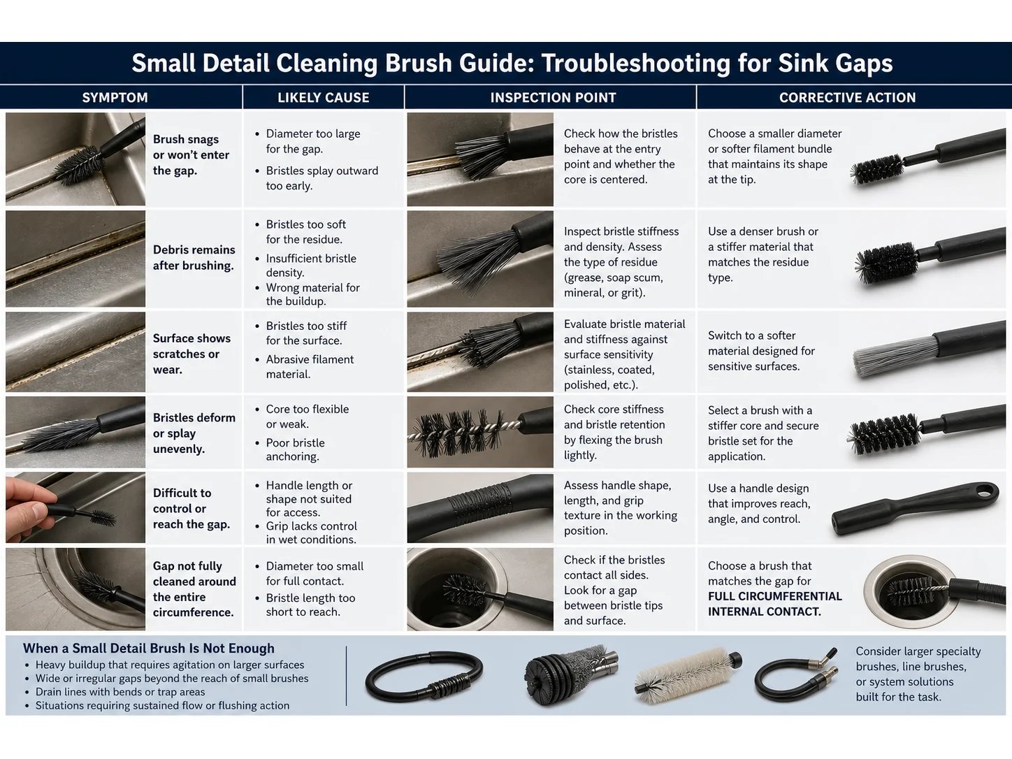 Small Detail Cleaning Brush Guide: Materials, Size, and Mistakes for Sink Gaps