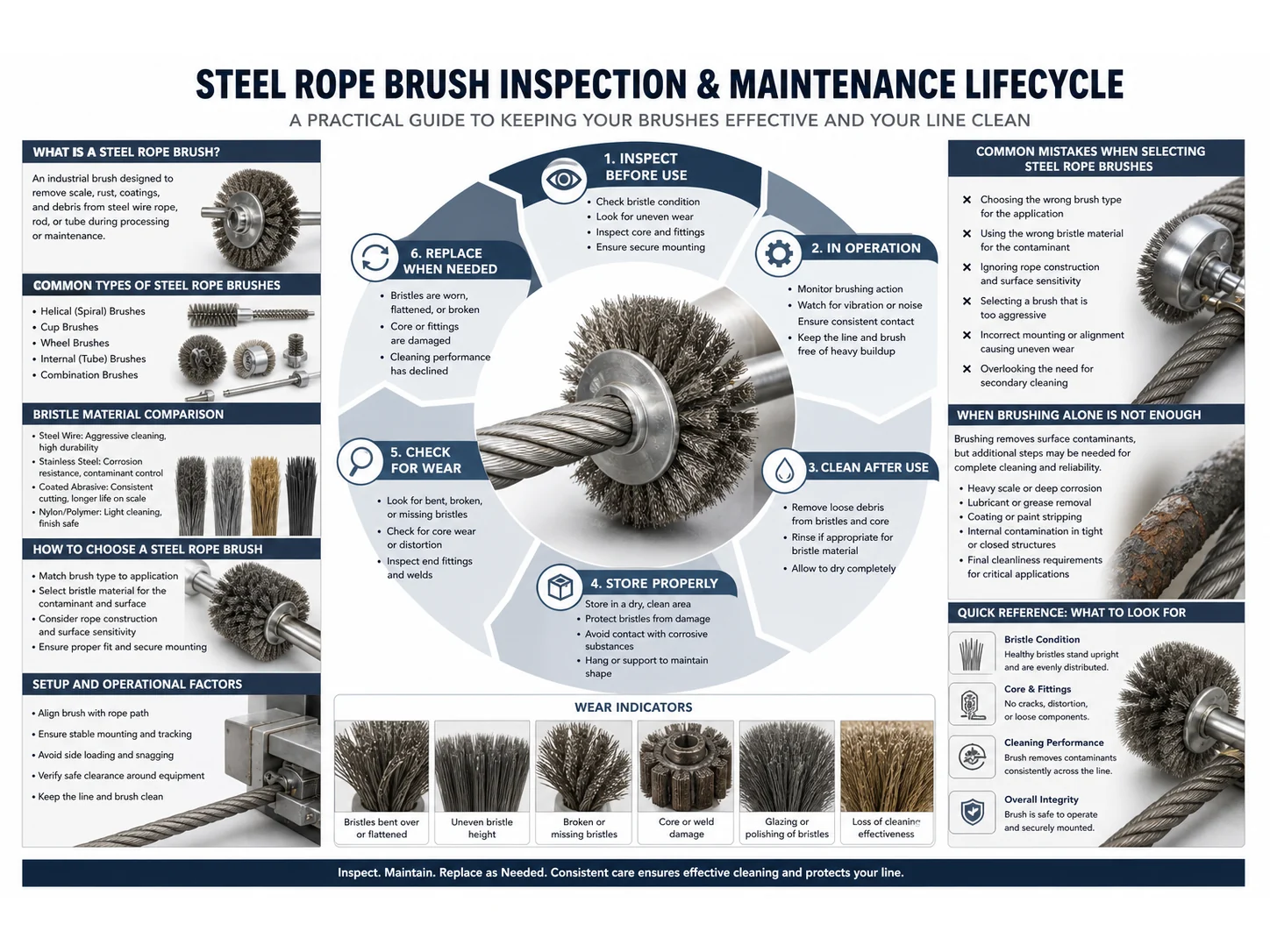 How to Choose Wire Rope Cleaning Brushes for Cable and Rope Maintenance