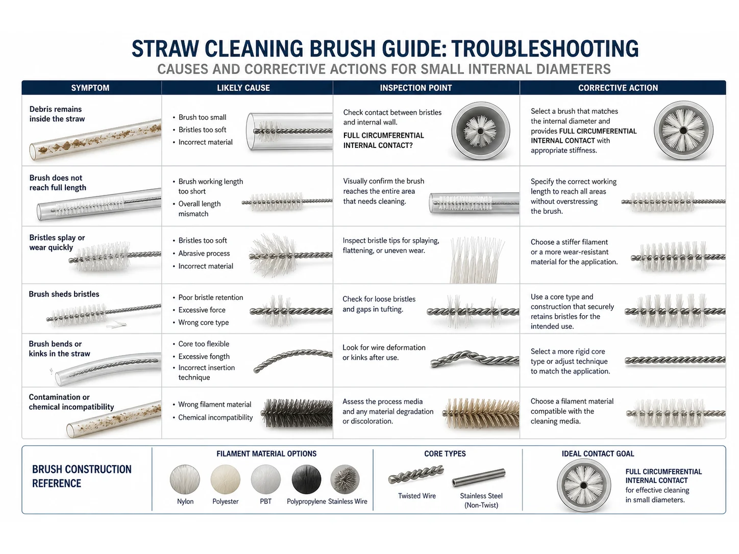 Straw Cleaning Brush Guide: Materials, Size, and Mistakes for Small Internal Diameters