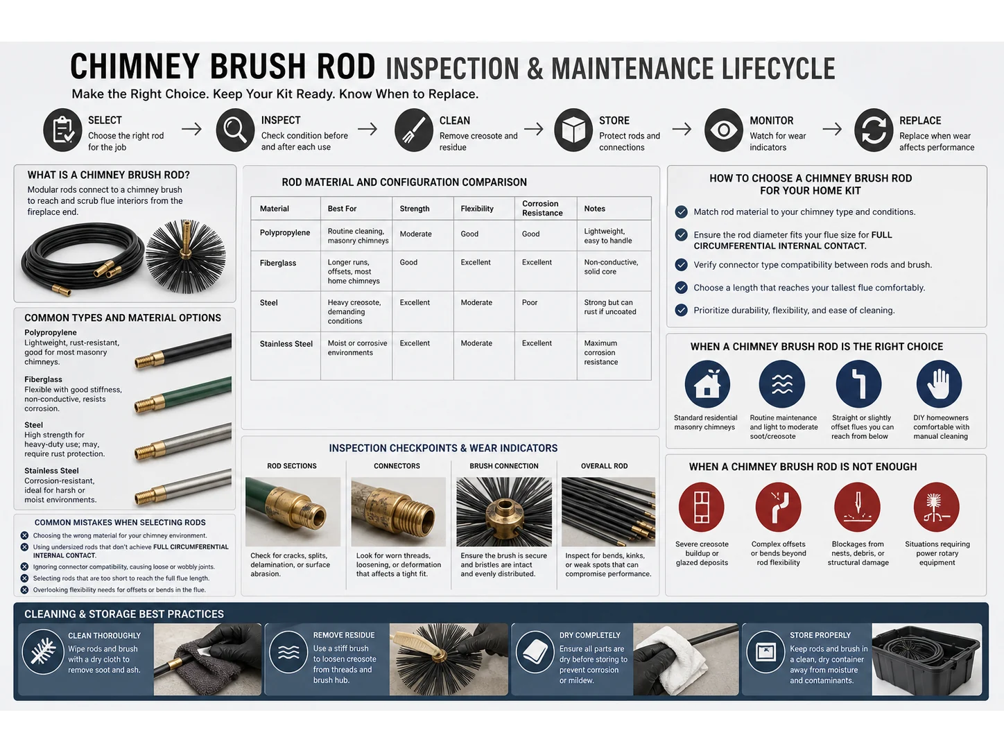 When Is a Chimney Brush Rod the Right Choice for Home Maintenance Kits?