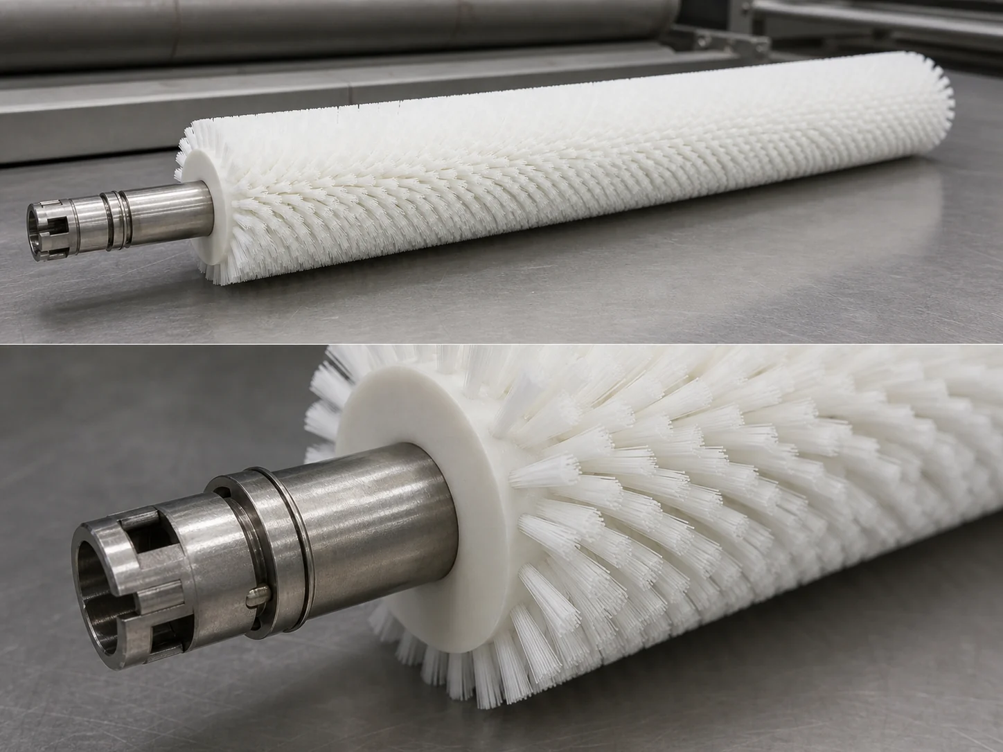 120x800mm PBT Food Conveyor Roller Brush