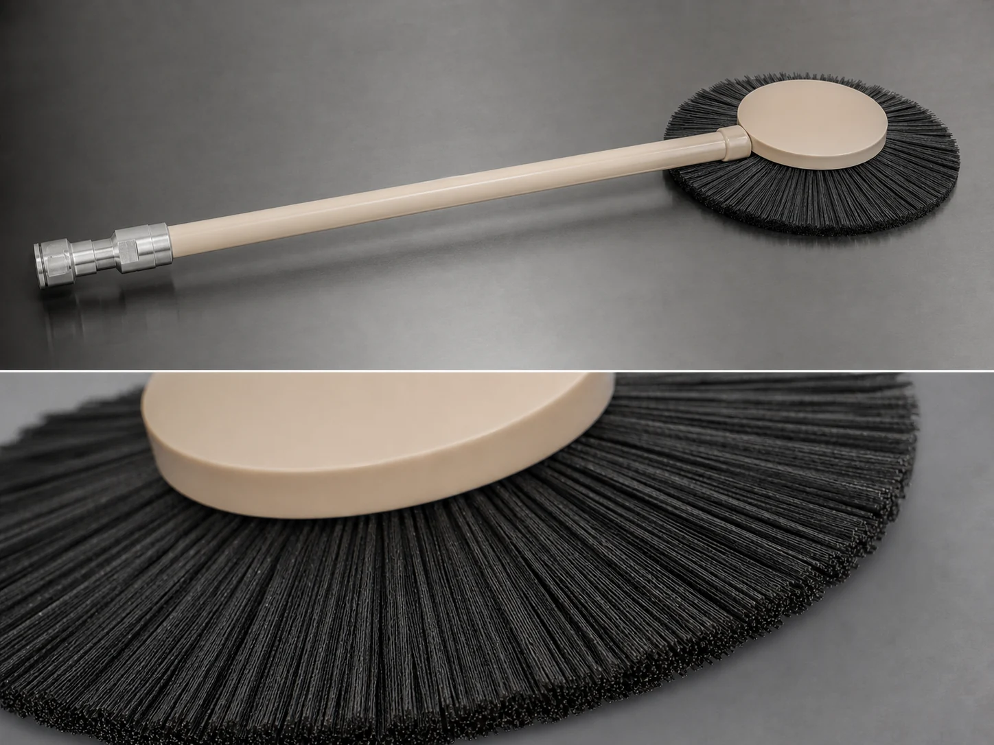 150mm Carbon Fiber Wafer Equipment Disc Brush cleaning brush