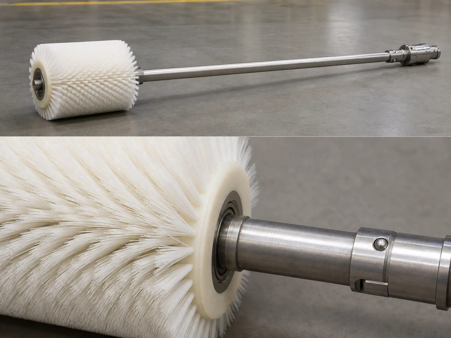 150x1400mm PA66 Paper Machine Roller Brush