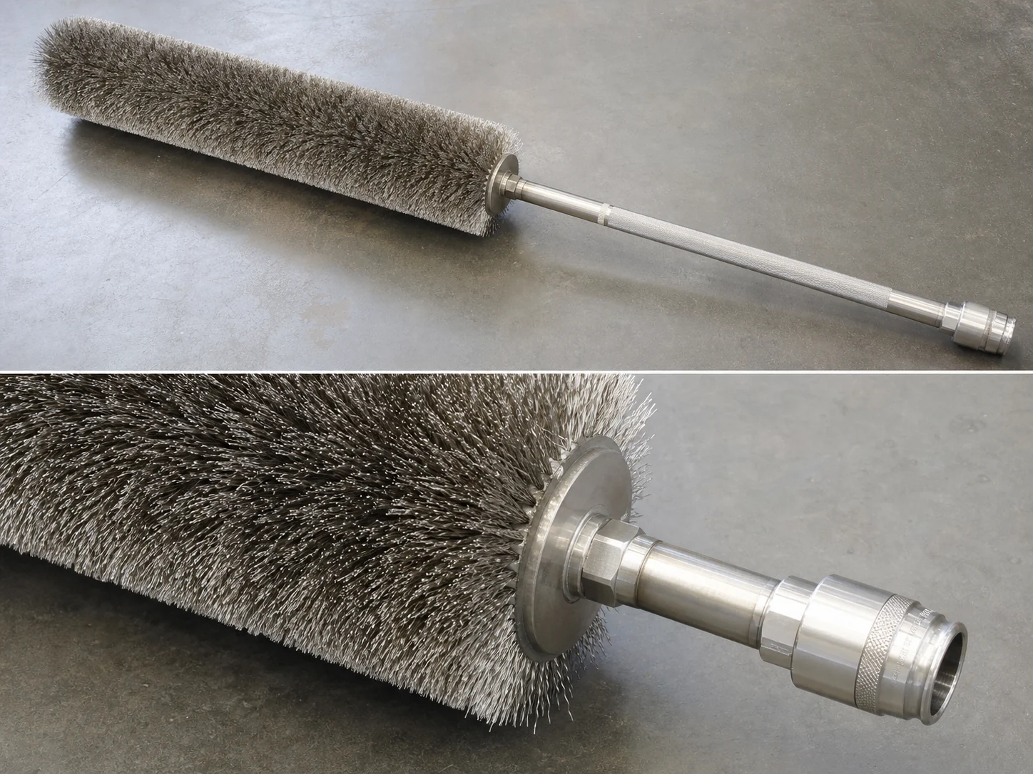 200x1600mm SS316 Furnace Roller Brush cleaning brush