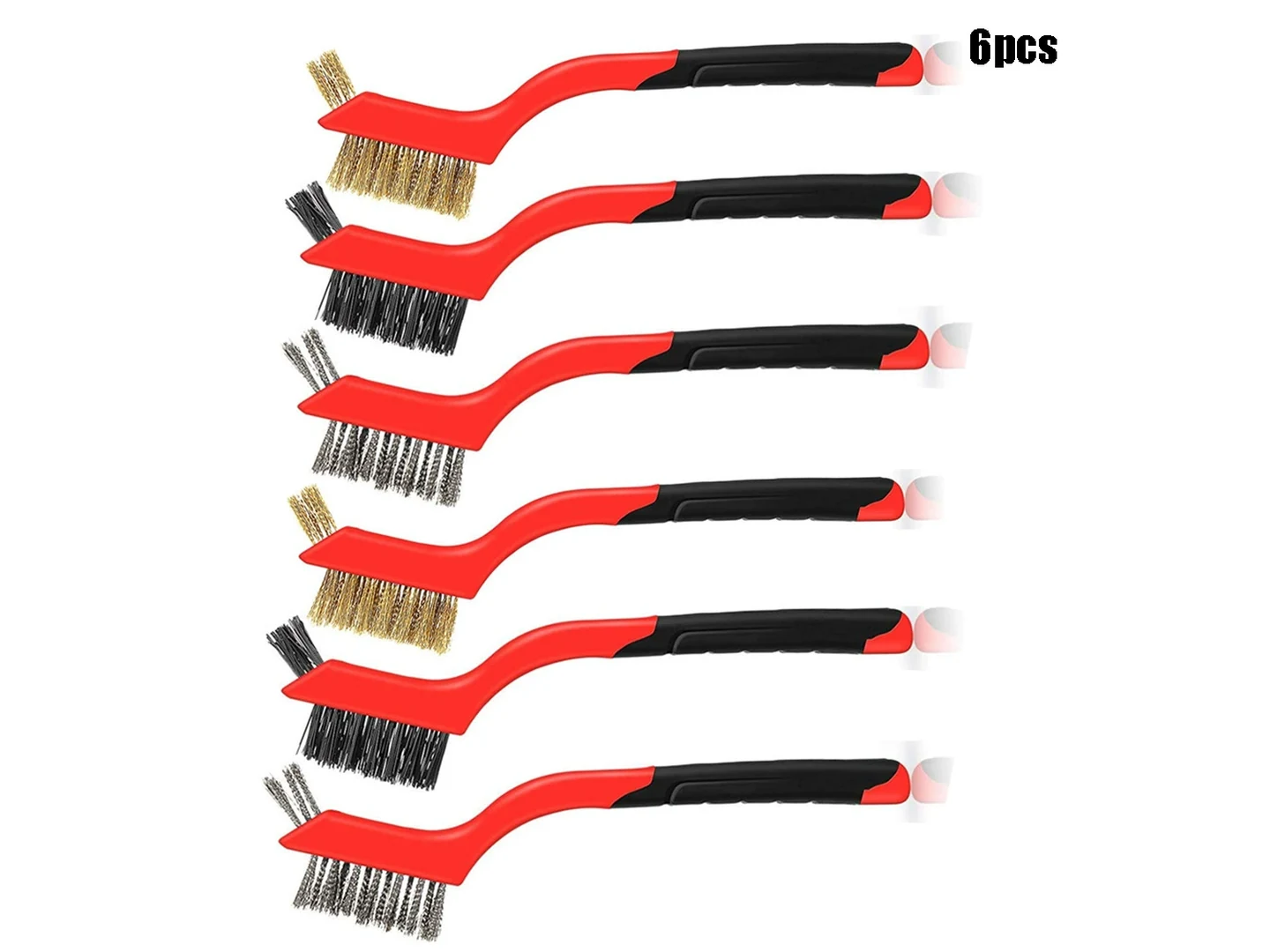 Double End Brass Steel Nylon Bristle Metal Cleaning Brushes